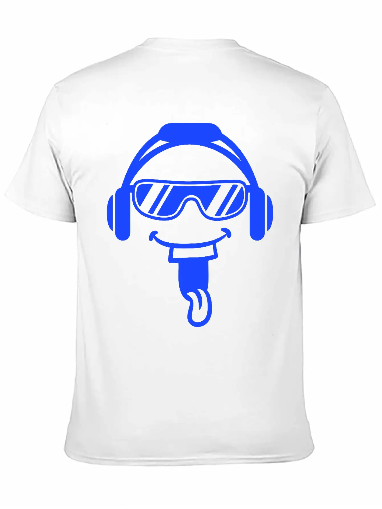 DJ Face Laughing Happy Head Sunglasses Music Party Simple Everyday Graphic Tee – Lightweight Summer Wear