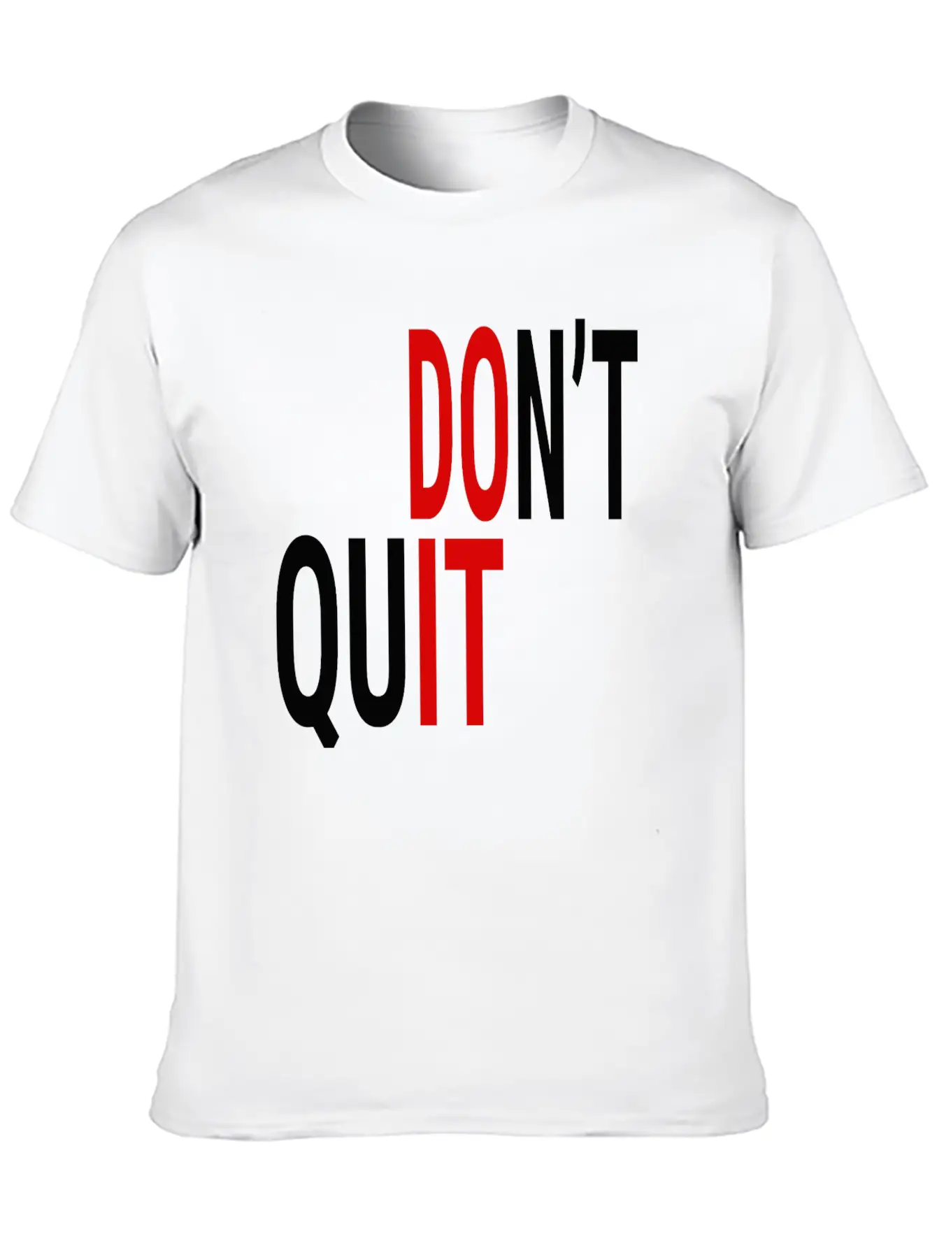 DON'T QUIT (BLACK & RED) Casual Graphic T-Shirt – Simple And Comfortable Daily Wear