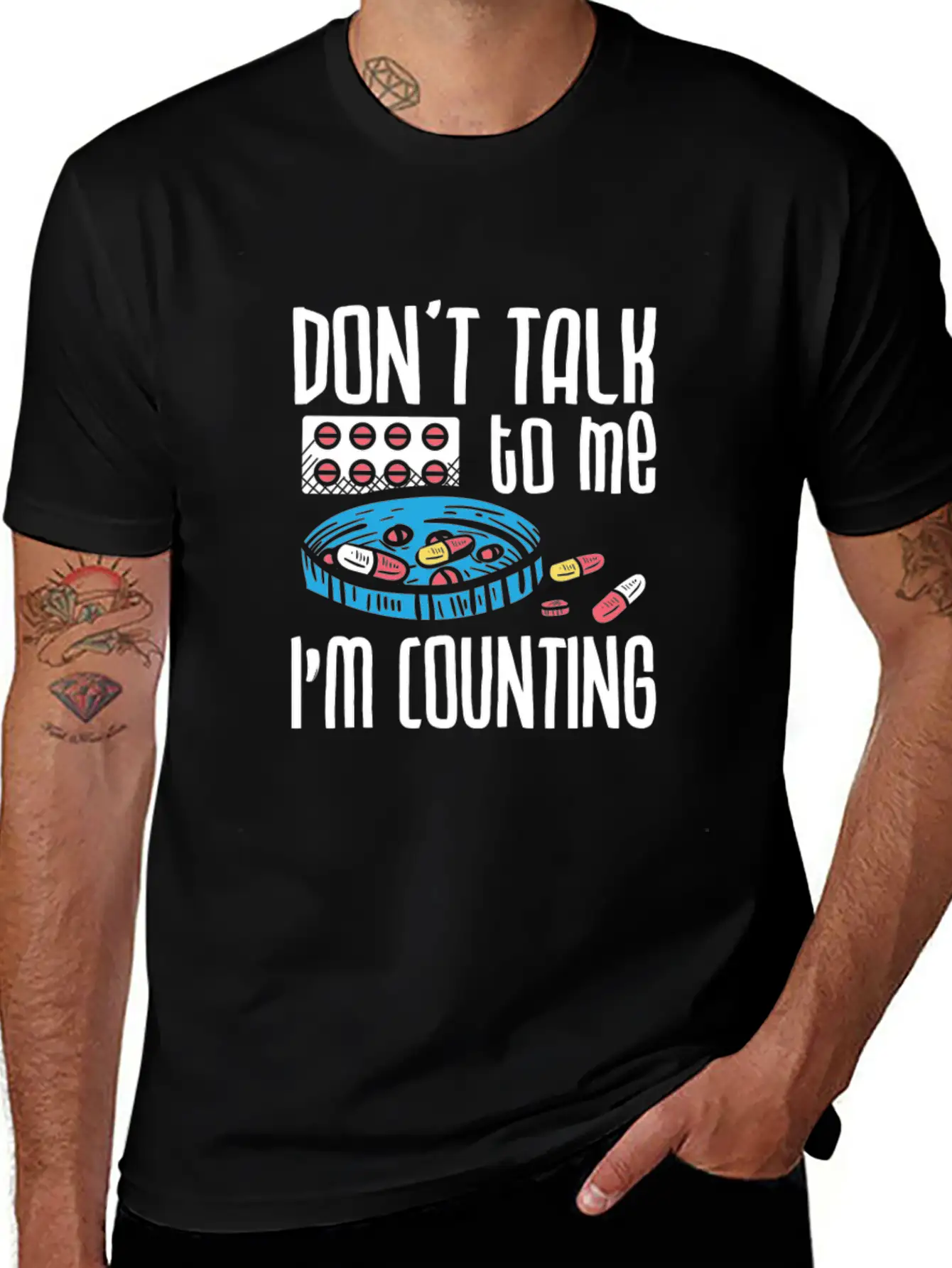 Don't Talk To Me I'm Counting Pharmacist Pharmacy Casual Graphic T-Shirt – Simple And Comfortable Daily Wear