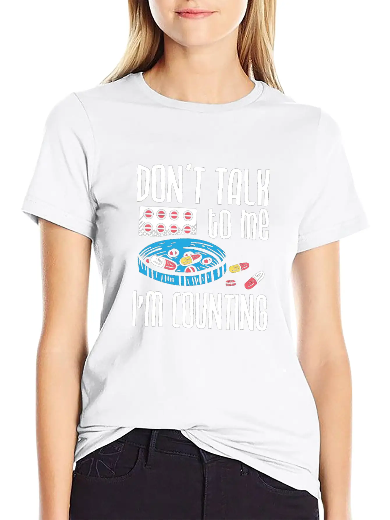 Don't Talk To Me I'm Counting Pharmacist Pharmacy Casual Graphic T-Shirt – Simple And Comfortable Daily Wear