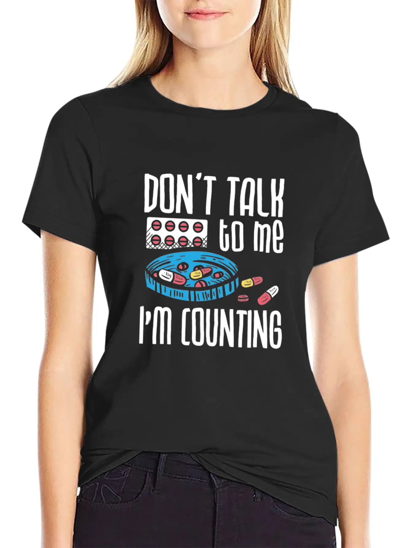 Don't Talk To Me I'm Counting Pharmacist Pharmacy Casual Graphic T-Shirt – Simple And Comfortable Daily Wear