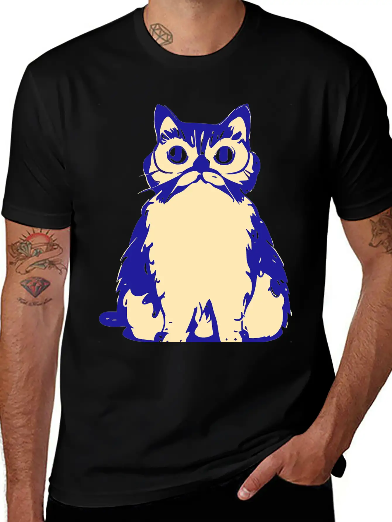 Doodle Cat Vector Essential Unisex Summer Tee – Soft Cotton Casual Fit