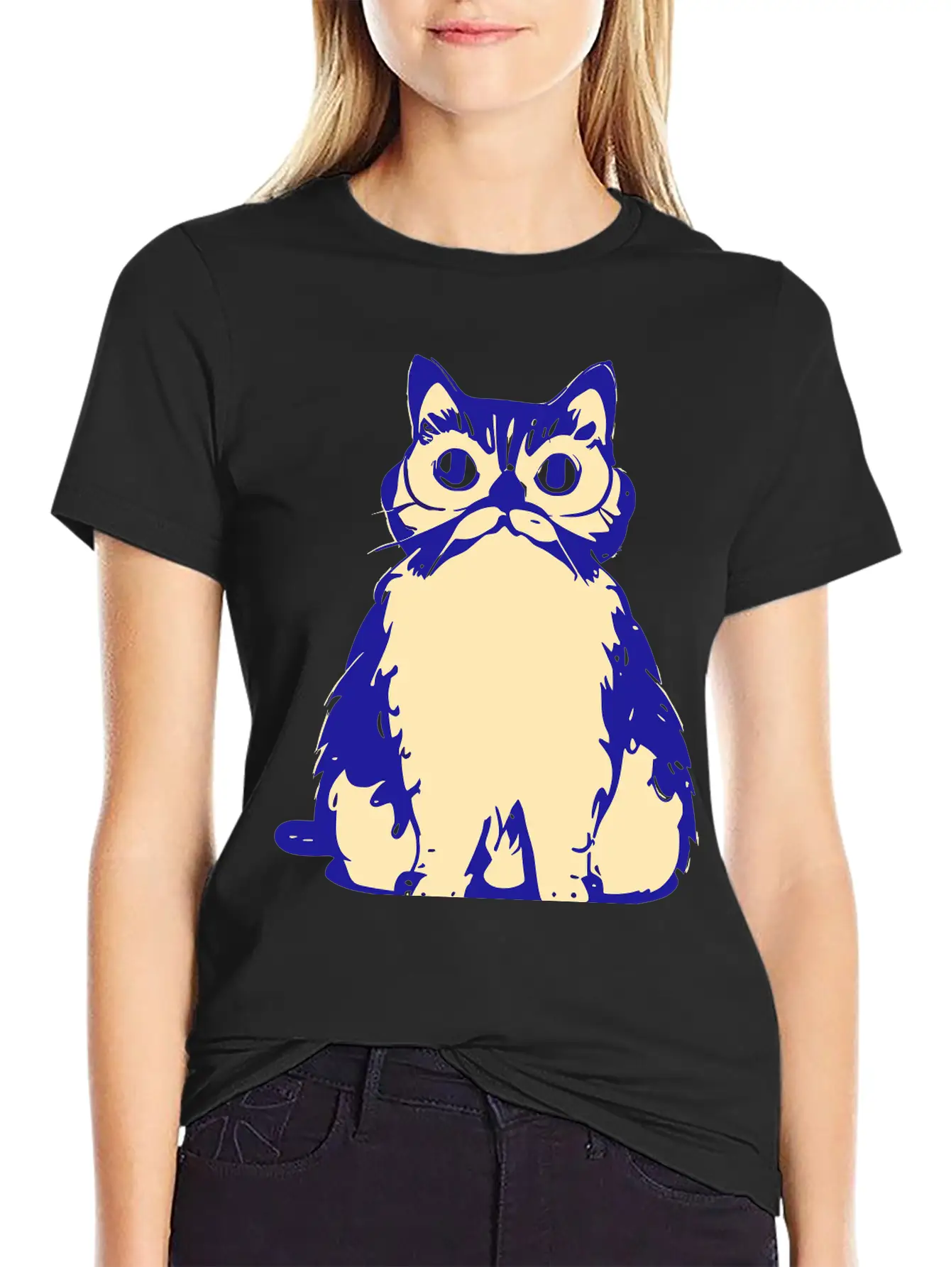 Doodle Cat Vector Essential Unisex Summer Tee – Soft Cotton Casual Fit
