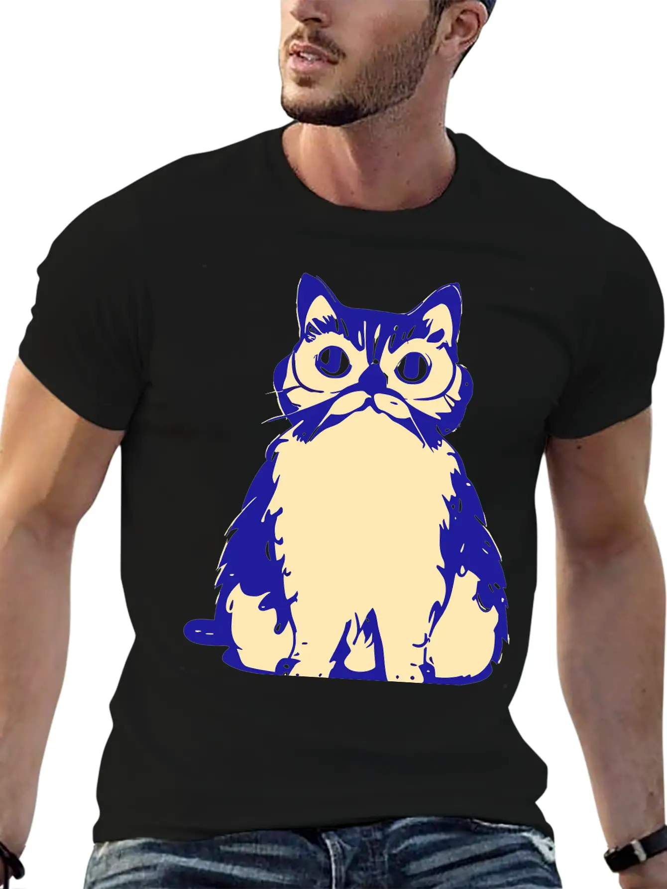 Doodle Cat Vector Essential Unisex Summer Tee – Soft Cotton Casual Fit