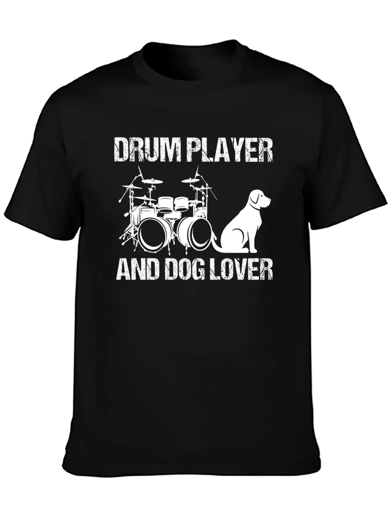 Drum Player And Dog Lover Drumming Musician Drums Classic Cotton Tee – Unisex Comfort For Any Season