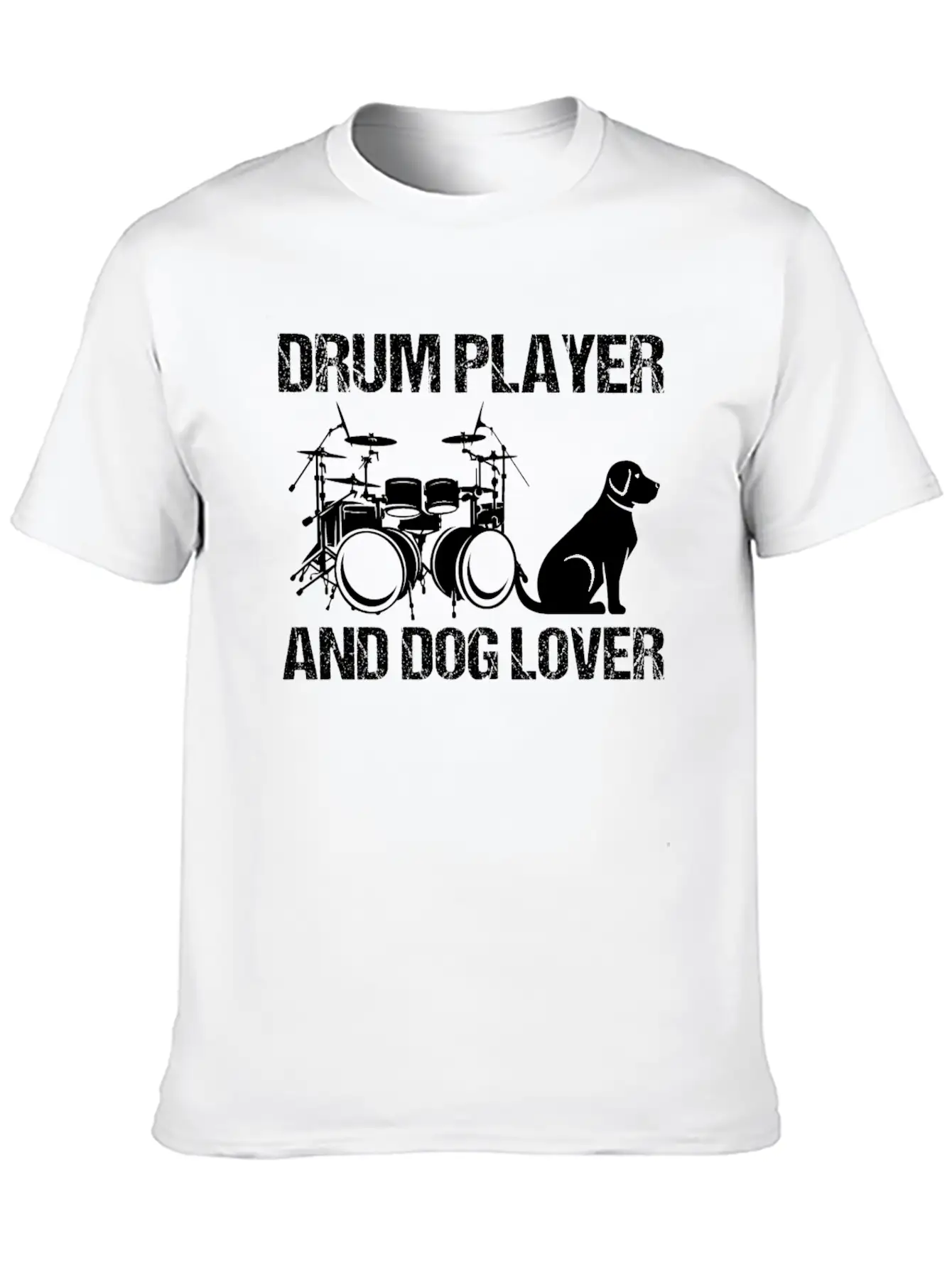 Drum Player And Dog Lover Drumming Musician Drums Classic Cotton Tee – Unisex Comfort For Any Season