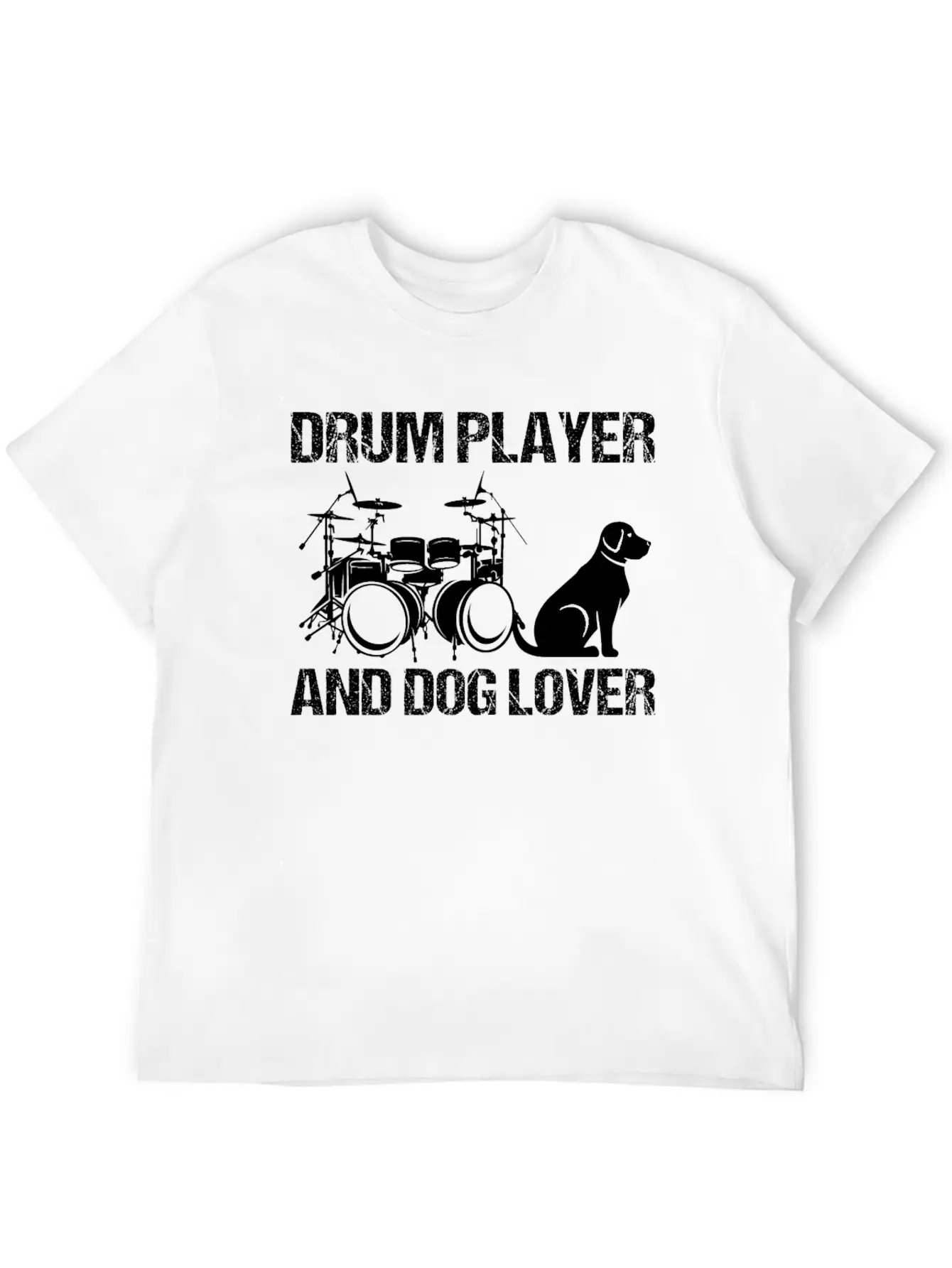 Drum Player And Dog Lover Drumming Musician Drums Classic Cotton Tee – Unisex Comfort For Any Season
