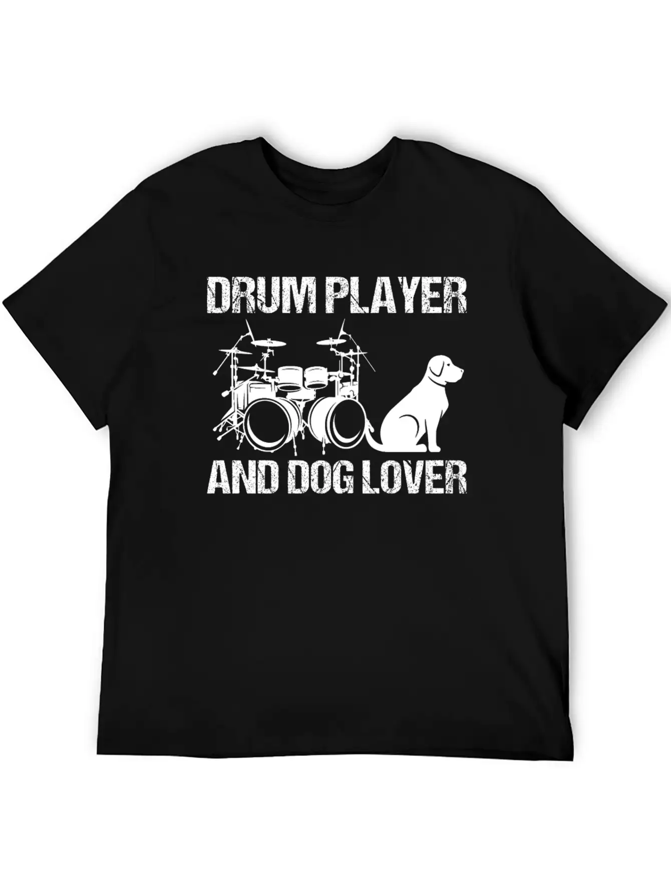 Drum Player And Dog Lover Drumming Musician Drums Classic Cotton Tee – Unisex Comfort For Any Season
