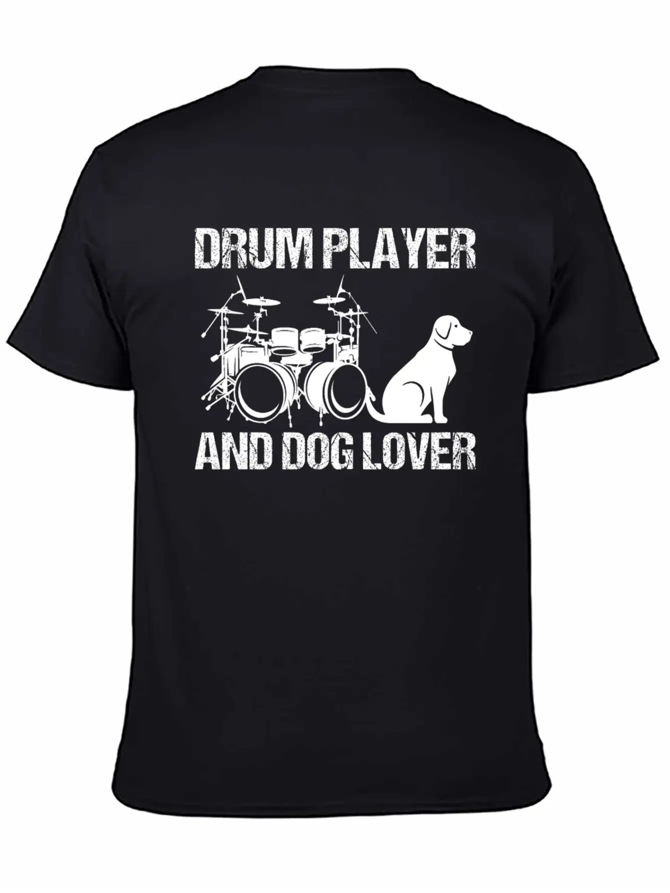 Drum Player And Dog Lover Drumming Musician Drums Classic Cotton Tee – Unisex Comfort For Any Season