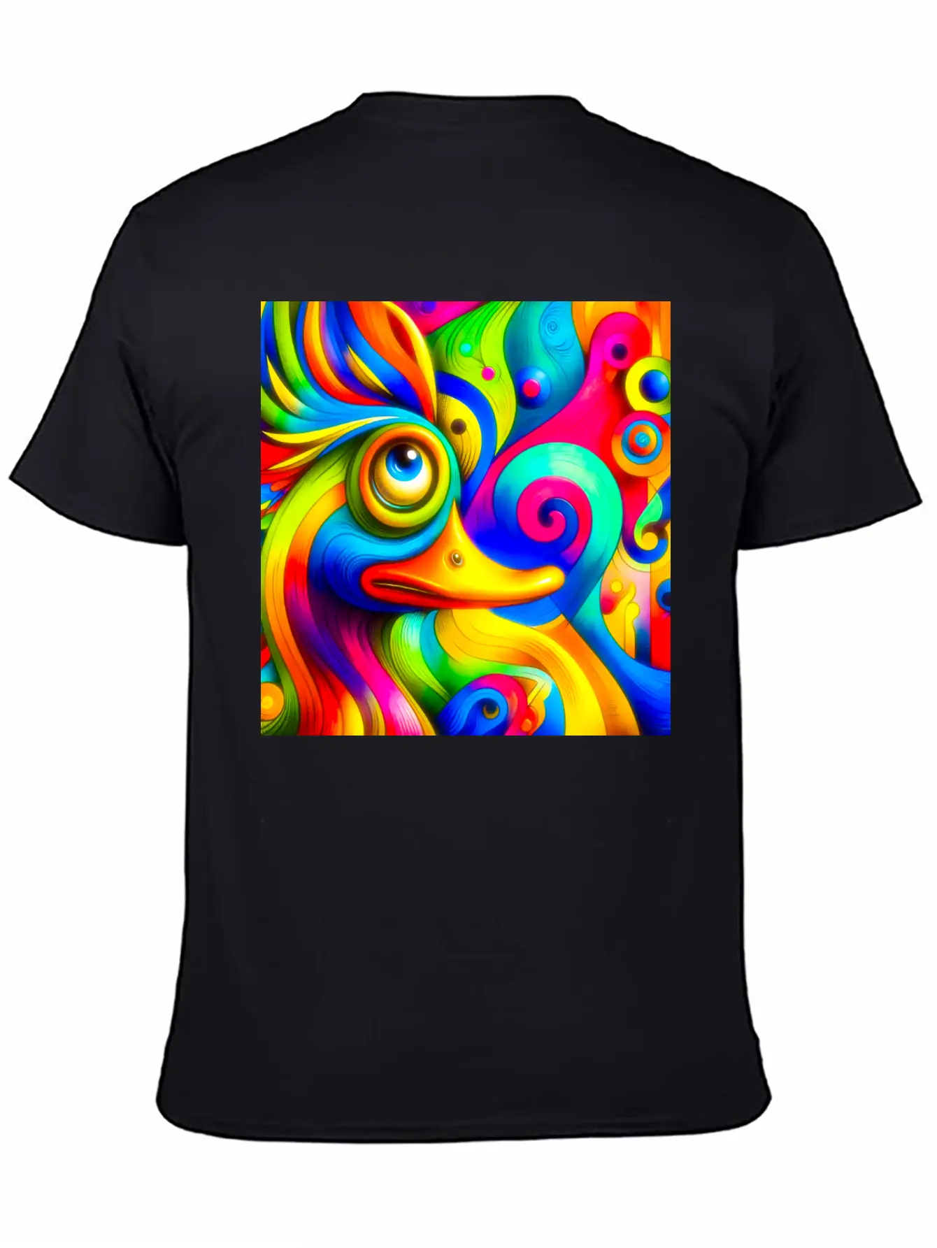 Duck Painting Casual Graphic T-Shirt – Simple And Comfortable Daily Wear
