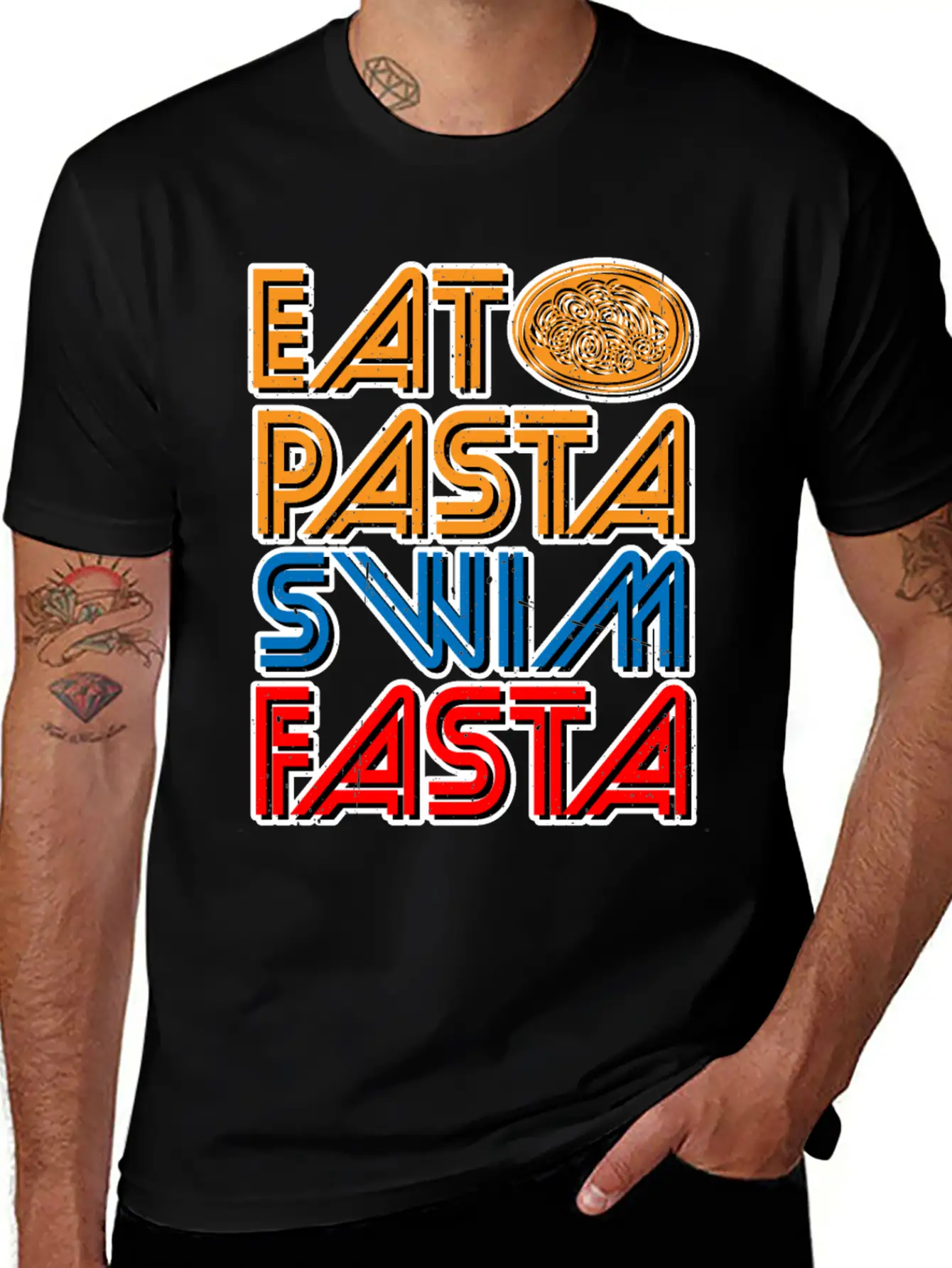 Eat Pasta Swim Fasta 13 Classic Cotton Tee – Unisex Comfort For Any Season