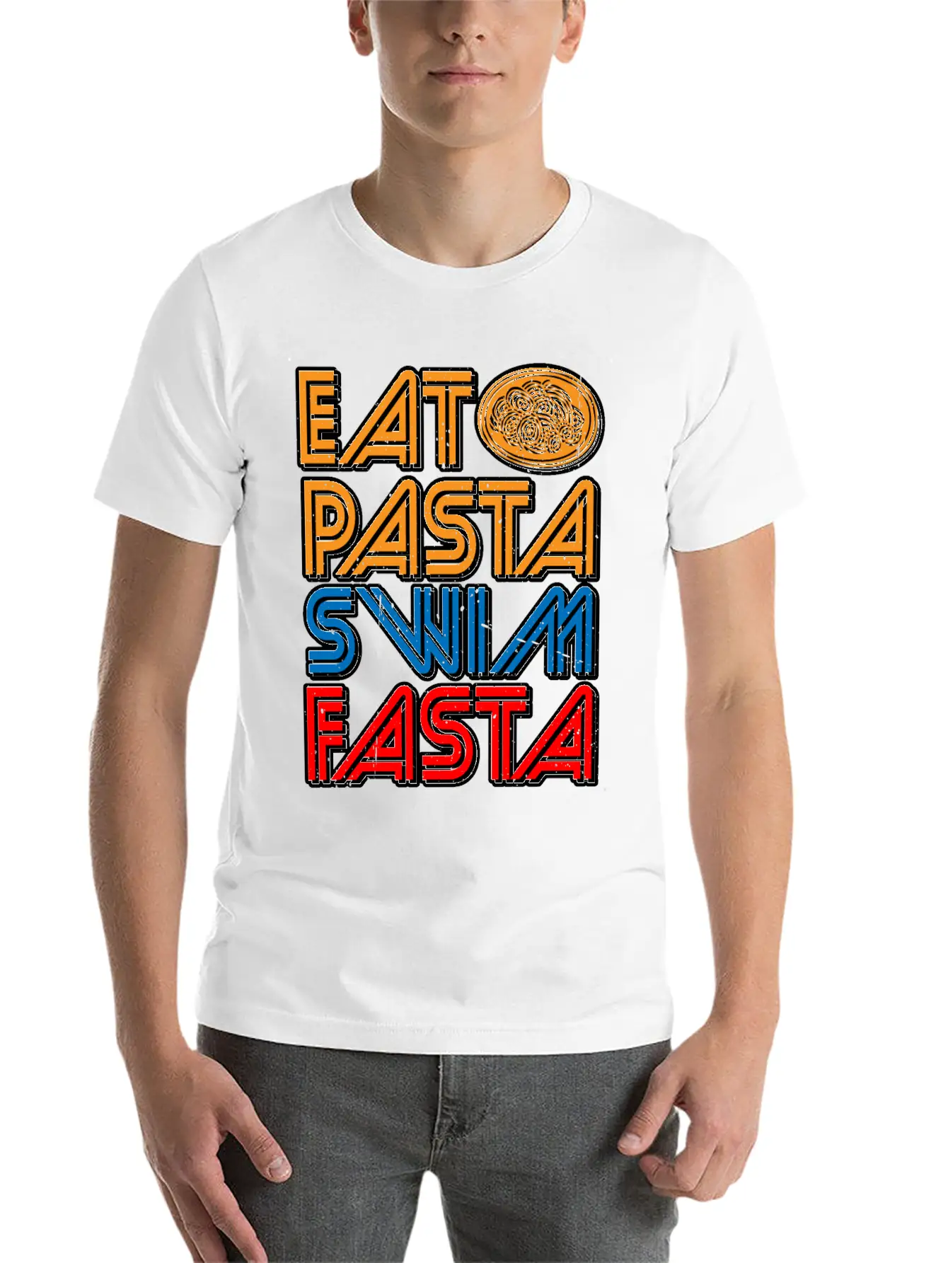 Eat Pasta Swim Fasta 13 Classic Cotton Tee – Unisex Comfort For Any Season