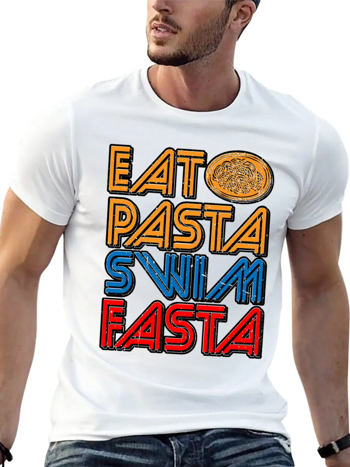Eat Pasta Swim Fasta 13 Classic Cotton Tee – Unisex Comfort For Any Season