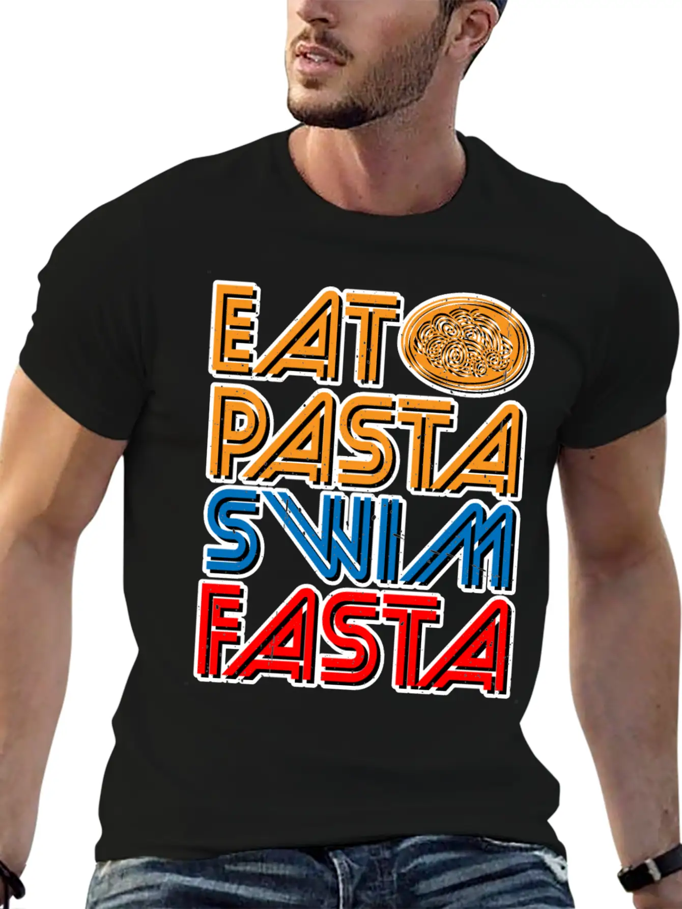 Eat Pasta Swim Fasta 13 Classic Cotton Tee – Unisex Comfort For Any Season