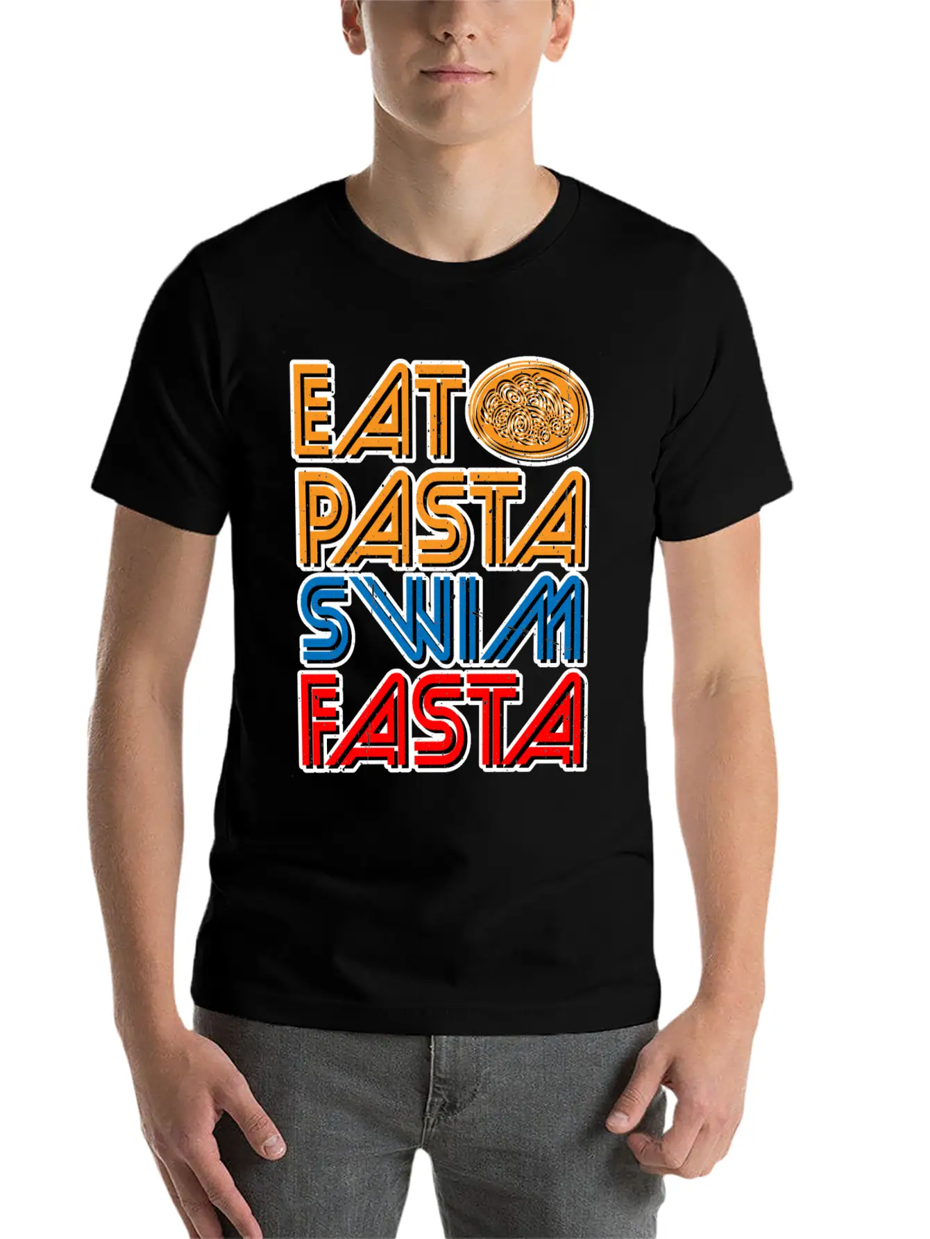 Eat Pasta Swim Fasta 13 Classic Cotton Tee – Unisex Comfort For Any Season