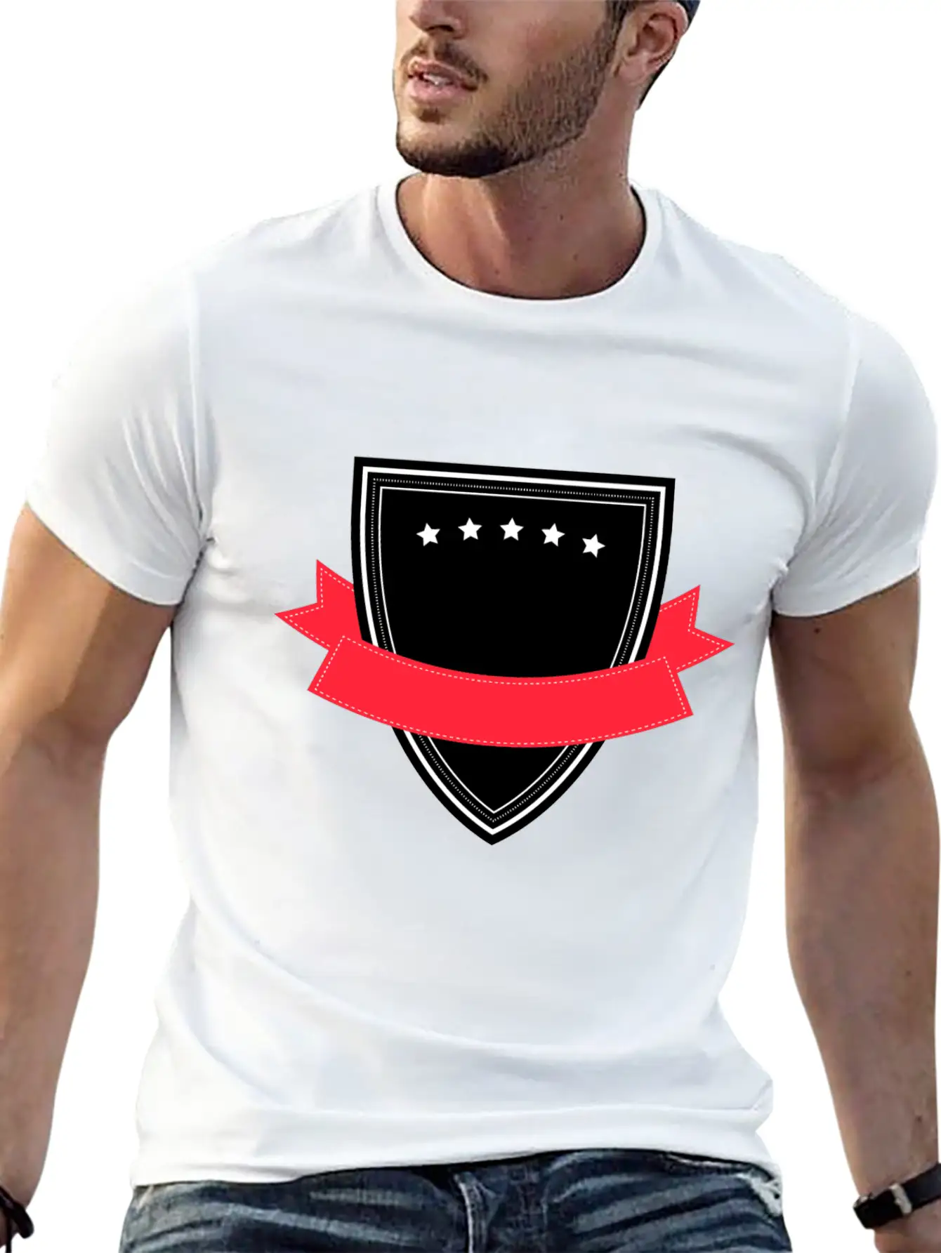 Emblem Banner Classic Cotton Tee – Unisex Comfort For Any Season