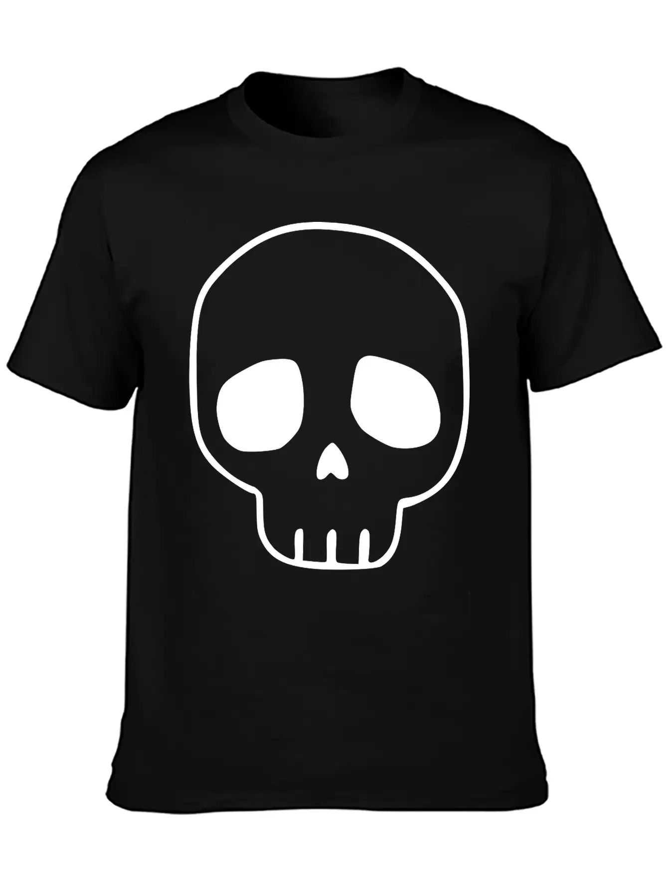 Emojis Sketch Skull Casual Graphic T-Shirt – Simple And Comfortable Daily Wear