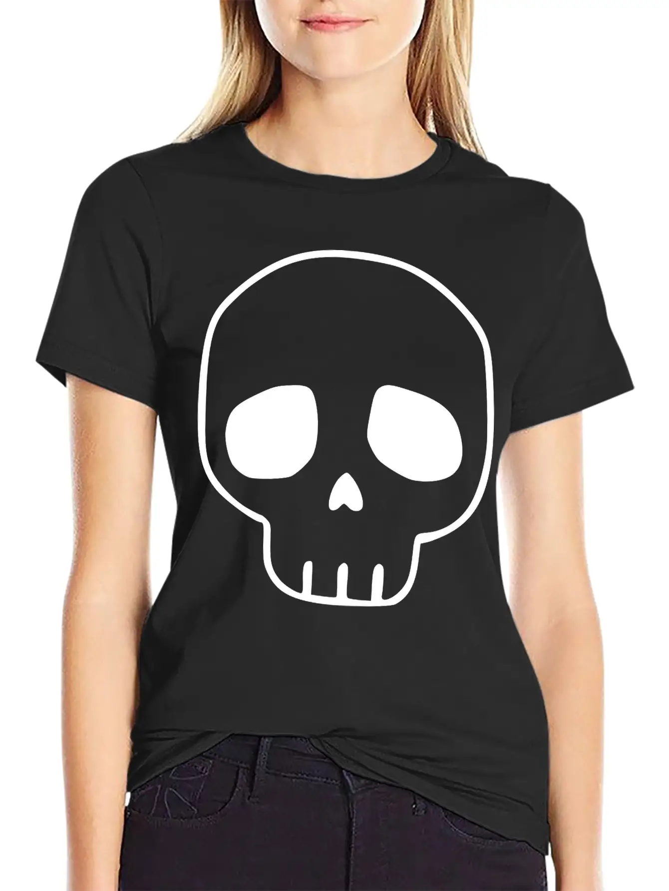 Emojis Sketch Skull Casual Graphic T-Shirt – Simple And Comfortable Daily Wear