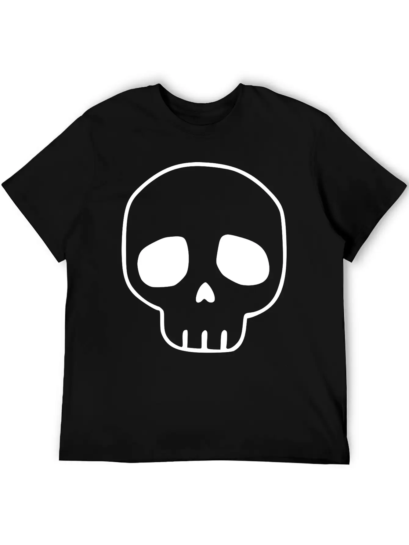 Emojis Sketch Skull Casual Graphic T-Shirt – Simple And Comfortable Daily Wear