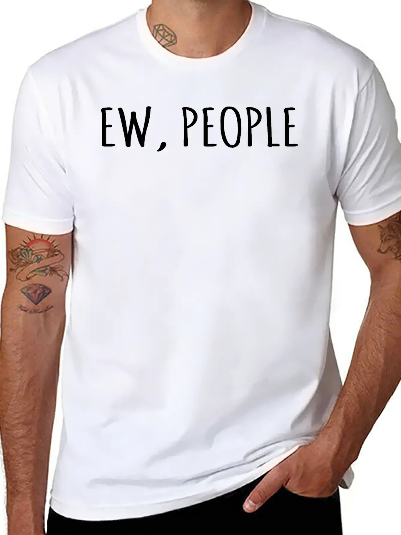 Ew People Essential Unisex Summer Tee – Soft Cotton Casual Fit