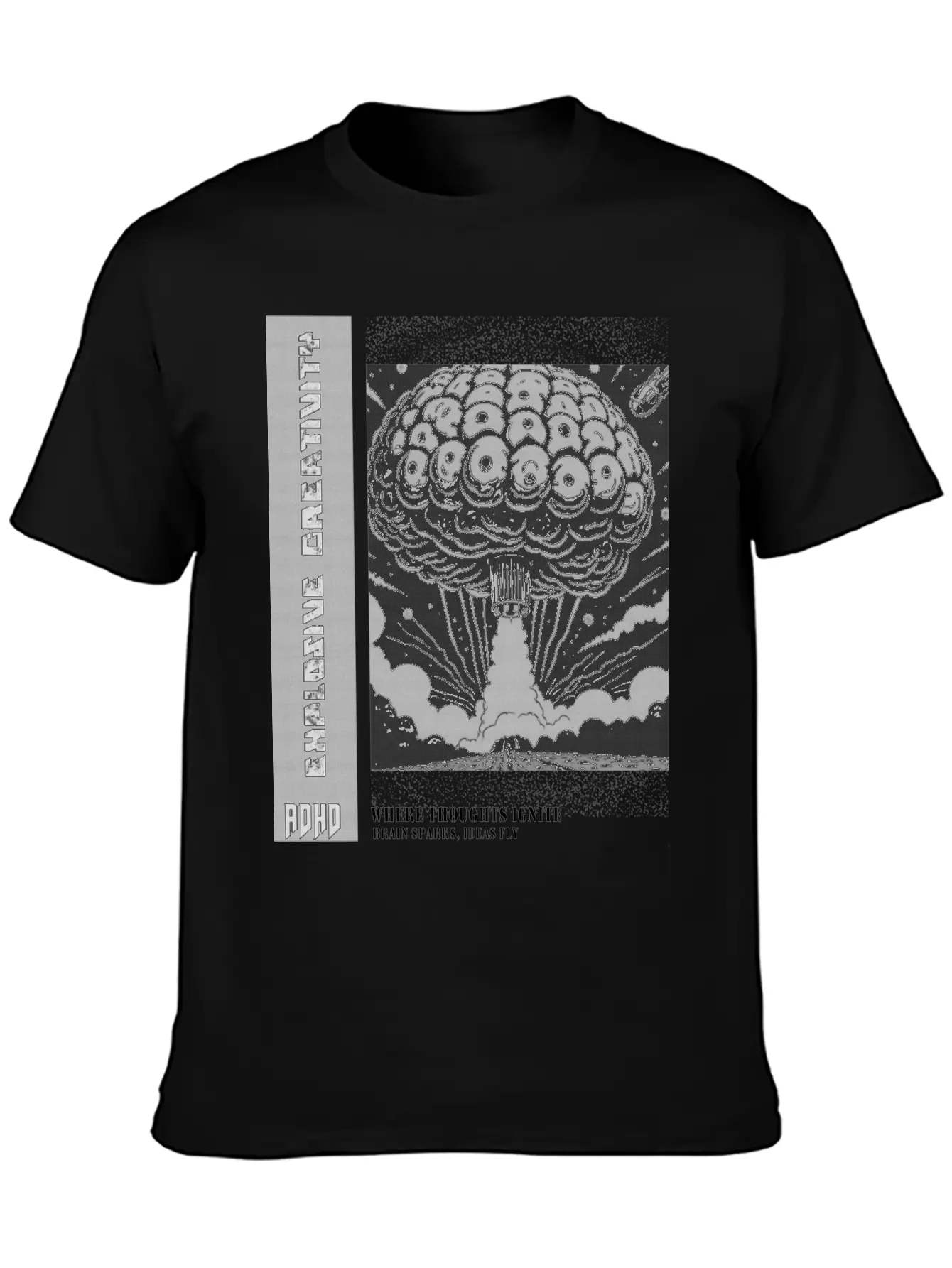 "Explosive Creativity - ADHD, Brain Sparks, Ideas Unisex Short Sleeve Soft Cotton T-Shirt – Casual Everyday Wear
