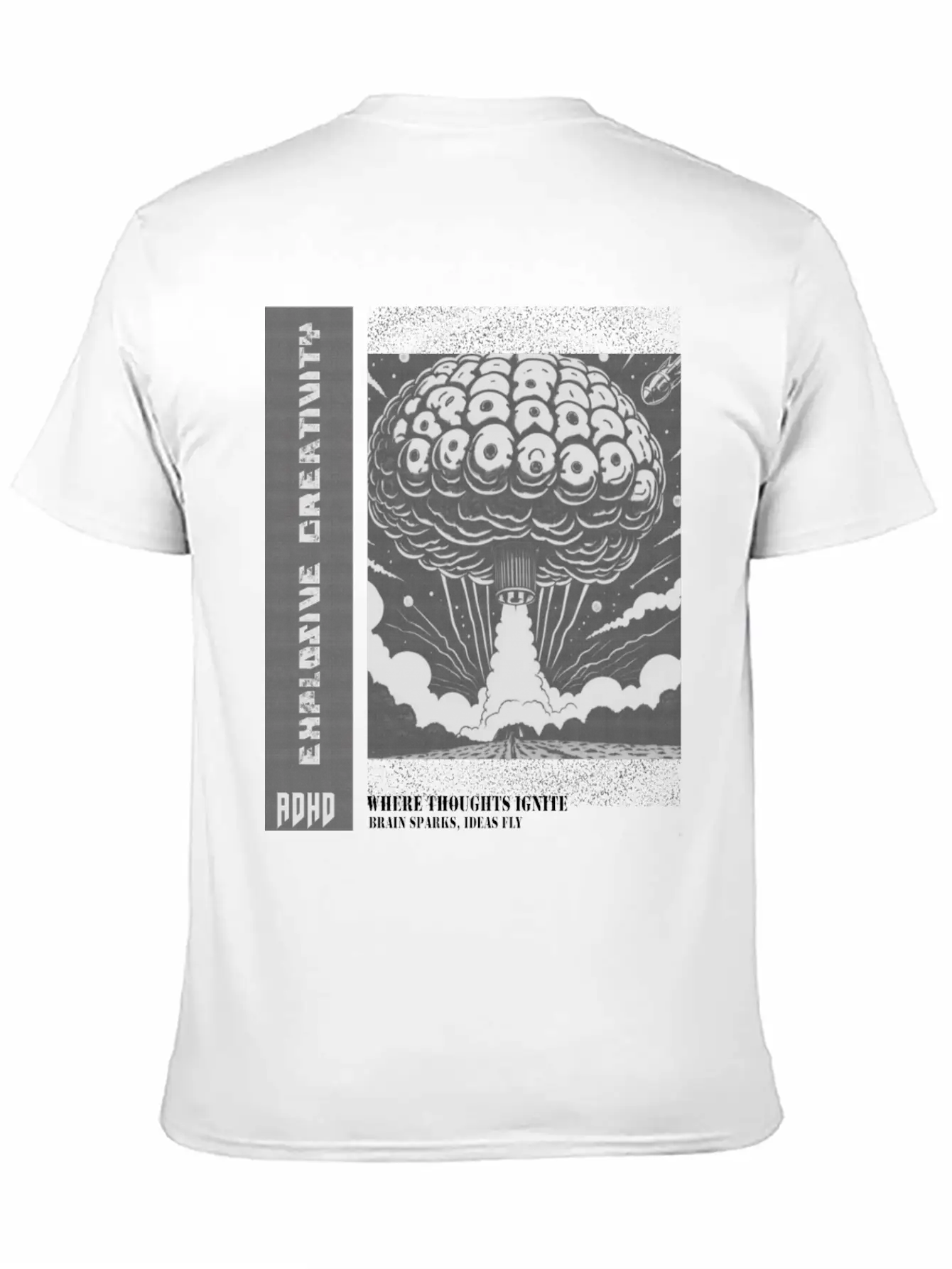 "Explosive Creativity - ADHD, Brain Sparks, Ideas Unisex Short Sleeve Soft Cotton T-Shirt – Casual Everyday Wear