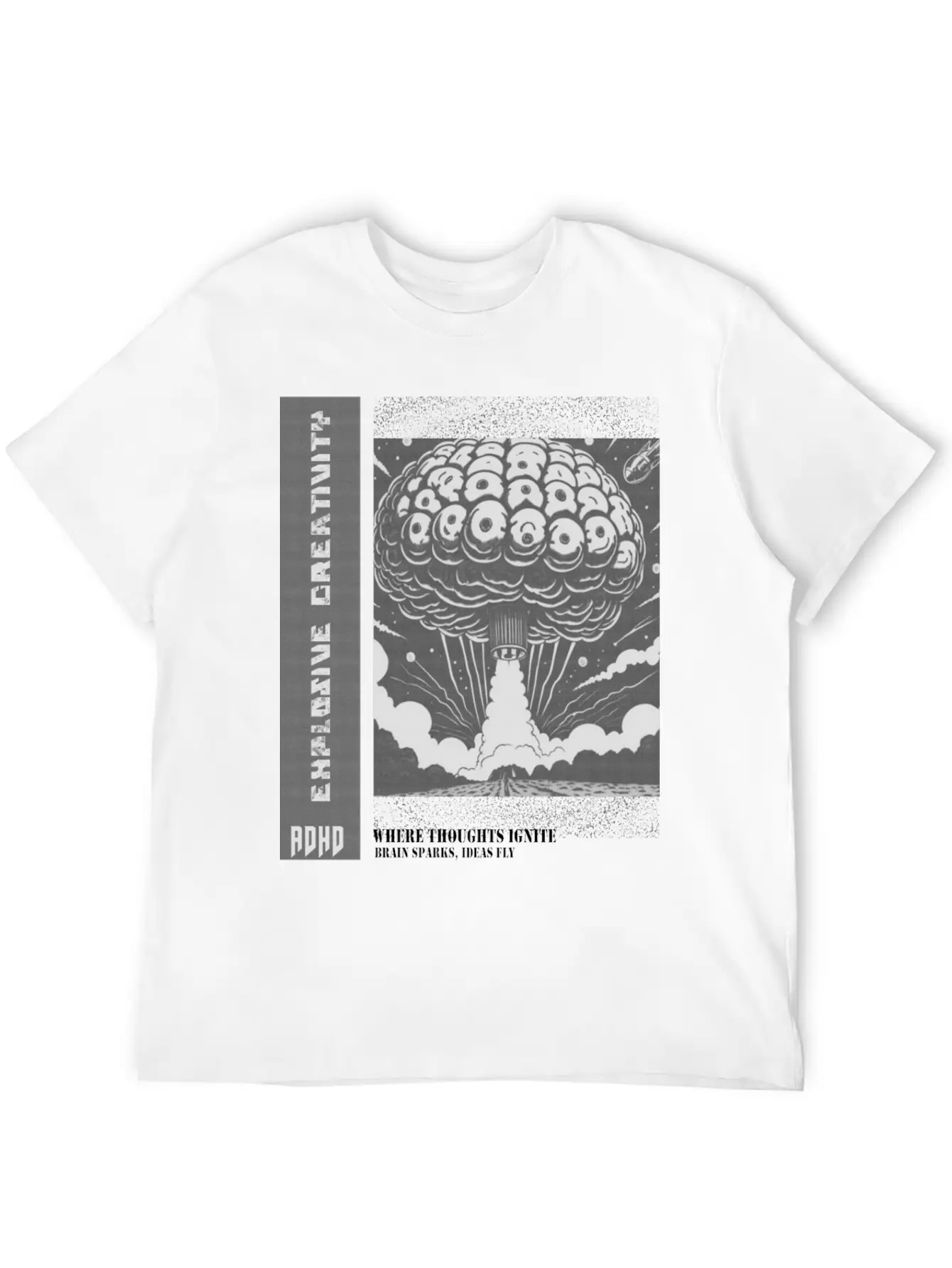 "Explosive Creativity - ADHD, Brain Sparks, Ideas Unisex Short Sleeve Soft Cotton T-Shirt – Casual Everyday Wear