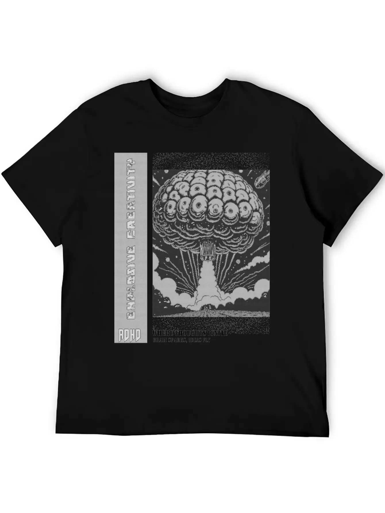 "Explosive Creativity - ADHD, Brain Sparks, Ideas Unisex Short Sleeve Soft Cotton T-Shirt – Casual Everyday Wear