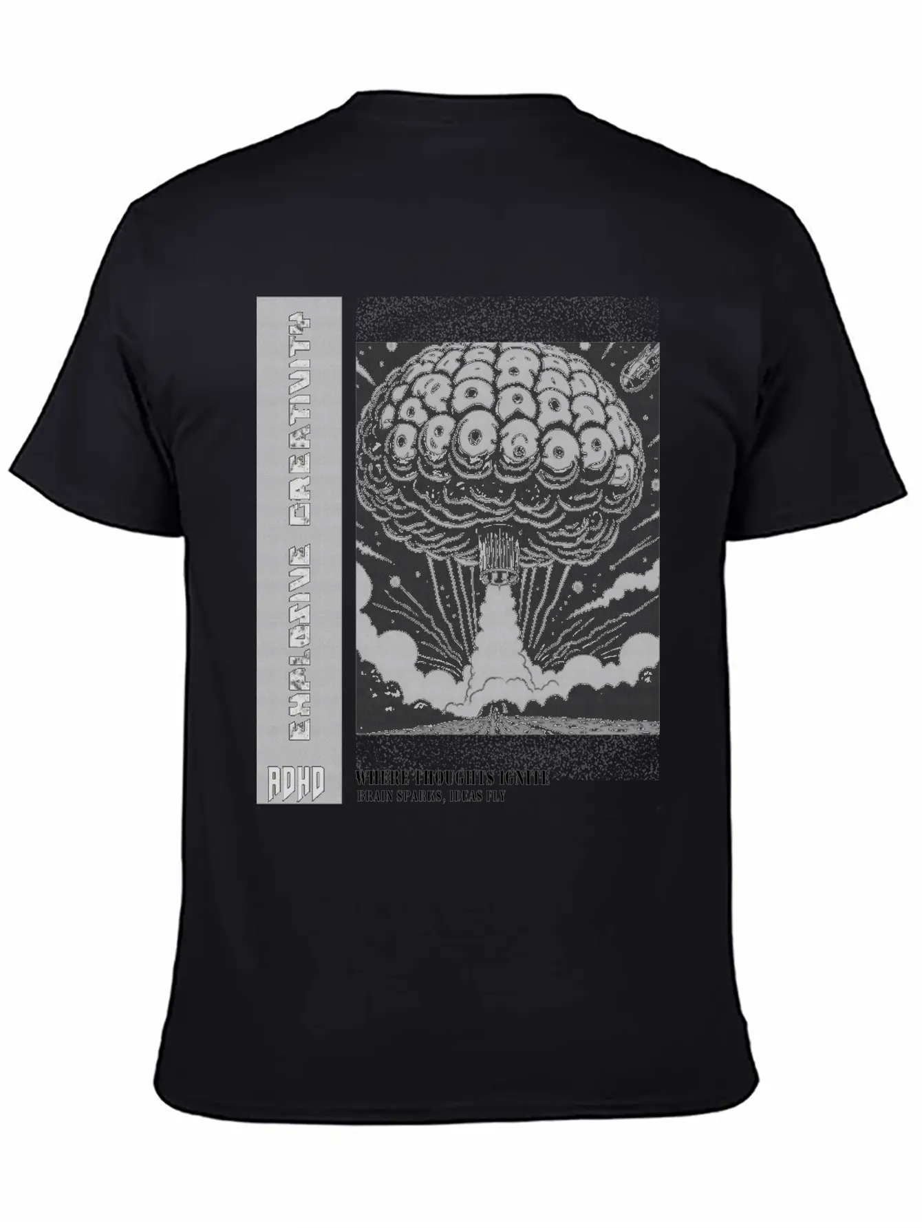 "Explosive Creativity - ADHD, Brain Sparks, Ideas Unisex Short Sleeve Soft Cotton T-Shirt – Casual Everyday Wear