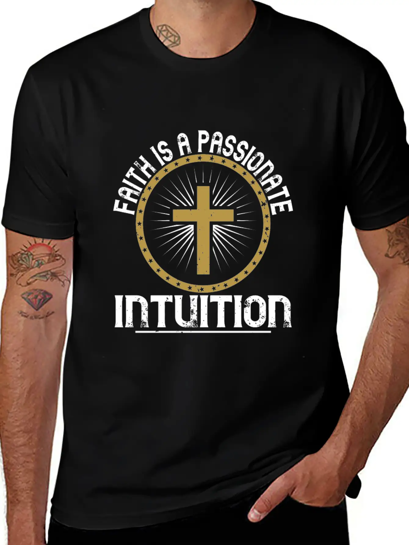 Faith Is A Passionate Intuition - Christian Classic Cotton Tee – Unisex Comfort For Any Season