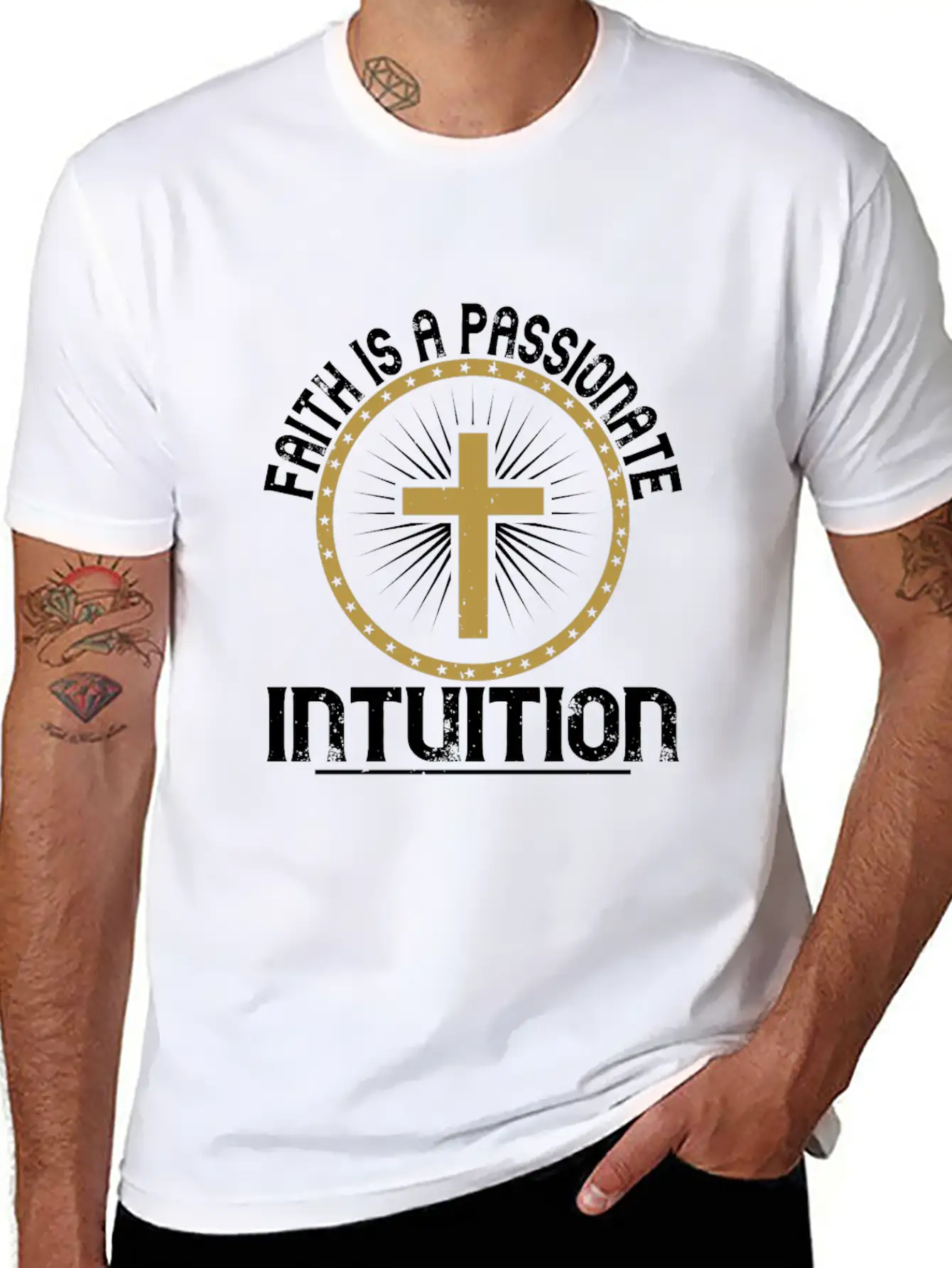 Faith Is A Passionate Intuition - Christian Classic Cotton Tee – Unisex Comfort For Any Season