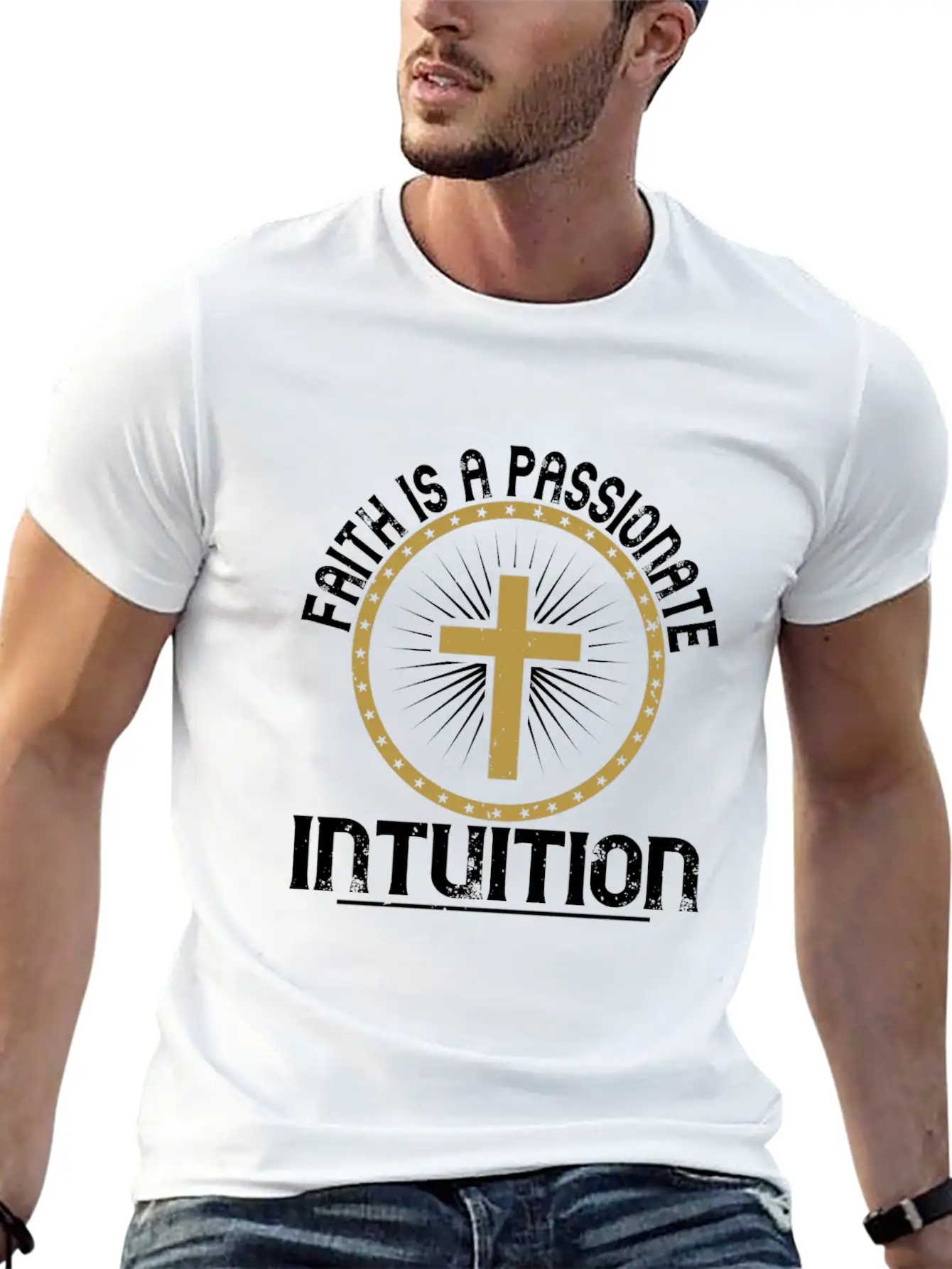 Faith Is A Passionate Intuition - Christian Classic Cotton Tee – Unisex Comfort For Any Season