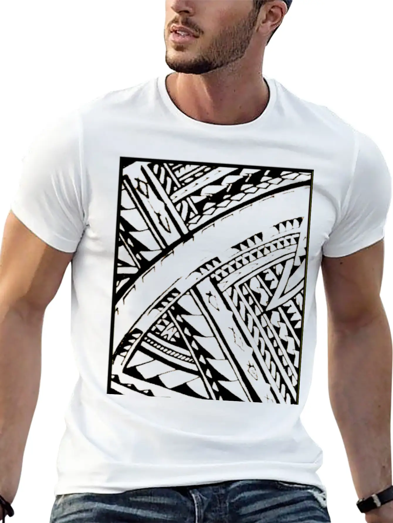 "Fili" Samoan Tribal Art By Sku Unisex Short Sleeve Soft Cotton T-Shirt – Casual Everyday Wear
