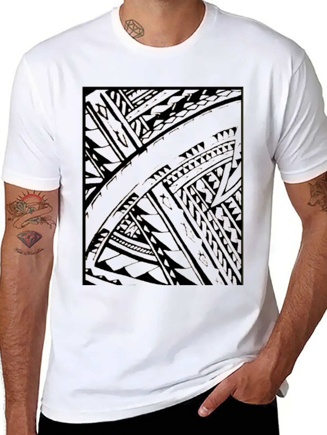 "Fili" Samoan Tribal Art By Sku Unisex Short Sleeve Soft Cotton T-Shirt – Casual Everyday Wear