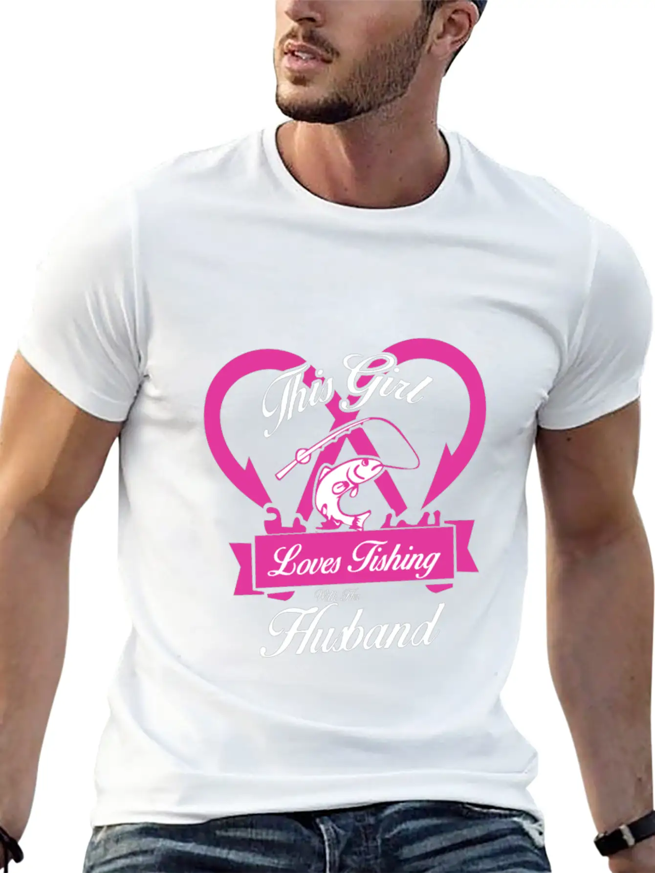 Fishing - This Girl Loves Fishing With Her Husba Classic Cotton Tee – Unisex Comfort For Any Season