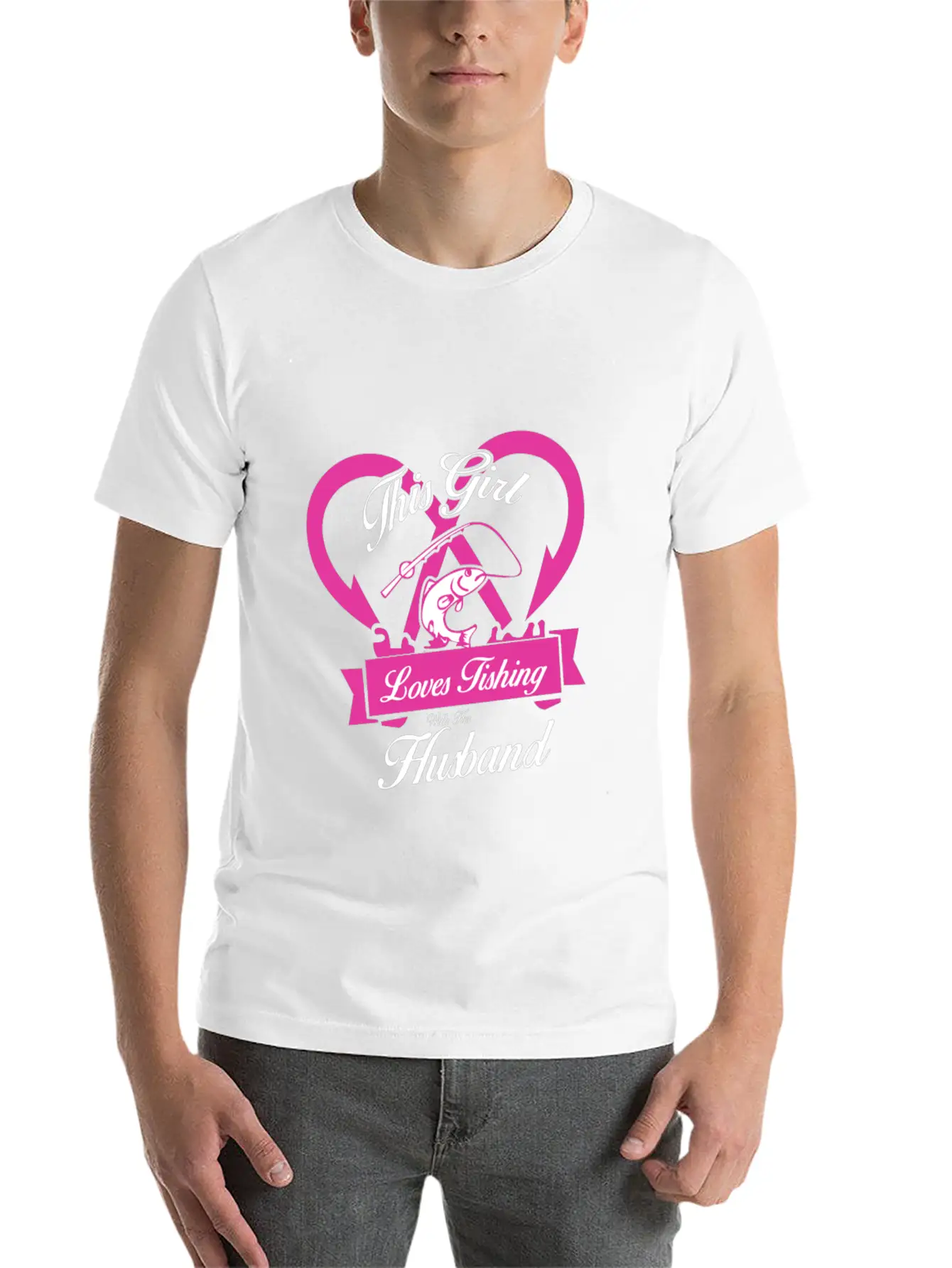 Fishing - This Girl Loves Fishing With Her Husba Classic Cotton Tee – Unisex Comfort For Any Season