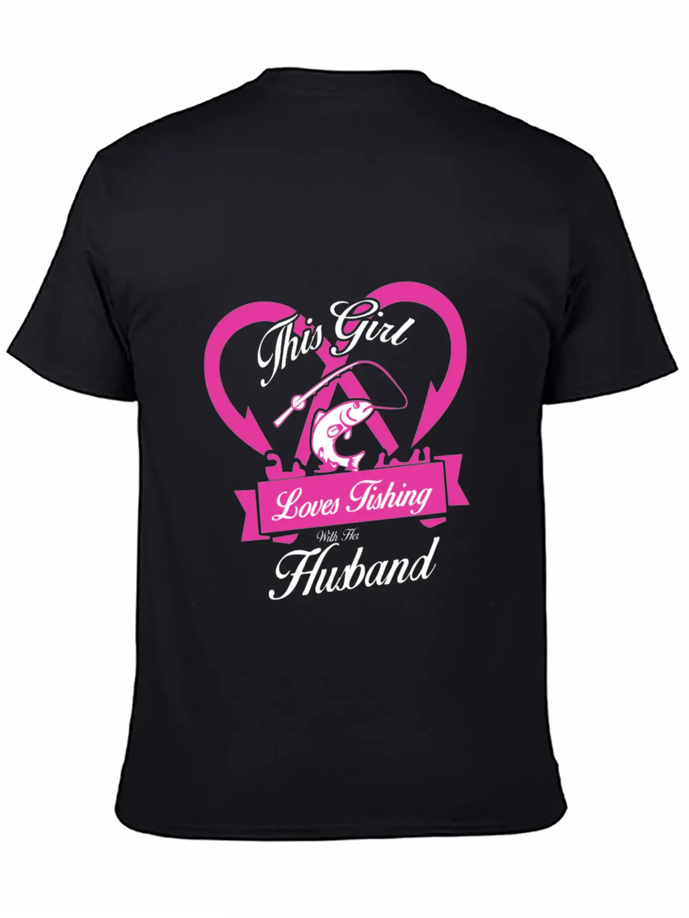 Fishing - This Girl Loves Fishing With Her Husba Classic Cotton Tee – Unisex Comfort For Any Season