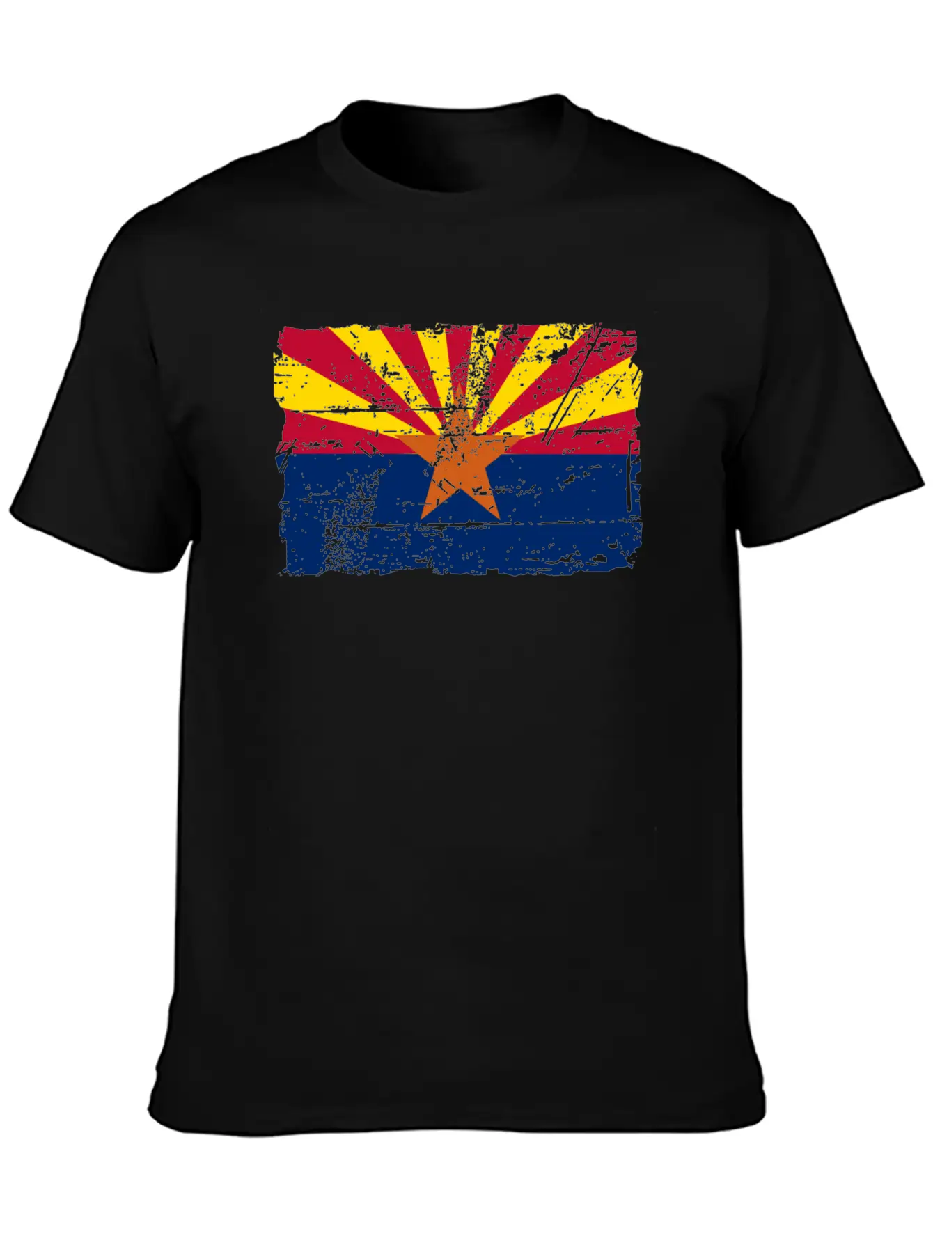 Flag Of Arizona - Vintage Look Casual Graphic T-Shirt – Simple And Comfortable Daily Wear