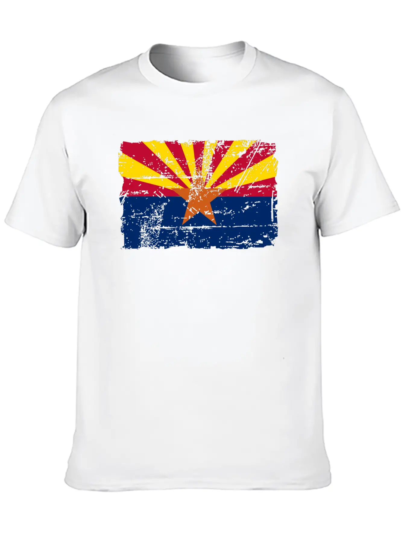 Flag Of Arizona - Vintage Look Casual Graphic T-Shirt – Simple And Comfortable Daily Wear