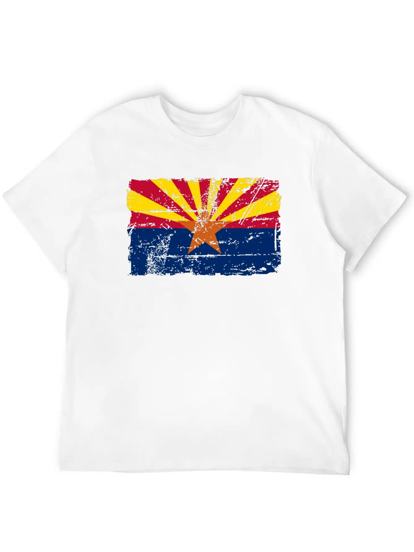 Flag Of Arizona - Vintage Look Casual Graphic T-Shirt – Simple And Comfortable Daily Wear