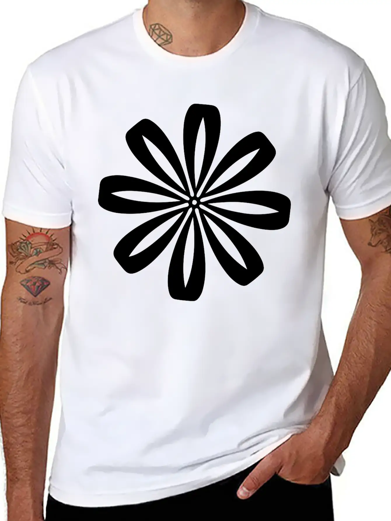 Flower Love Casual Graphic T-Shirt – Simple And Comfortable Daily Wear