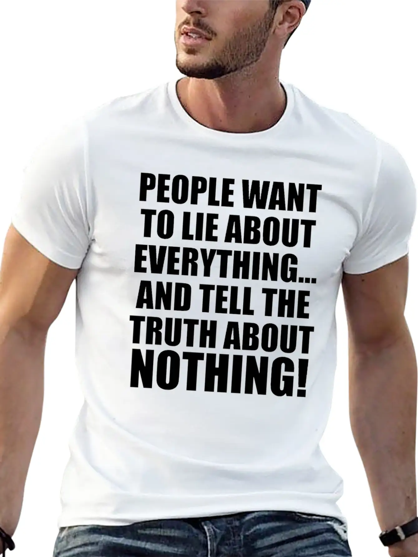 FORGIVEMENT: LIE ABOUT EVERYTHING Casual Graphic T-Shirt – Simple And Comfortable Daily Wear