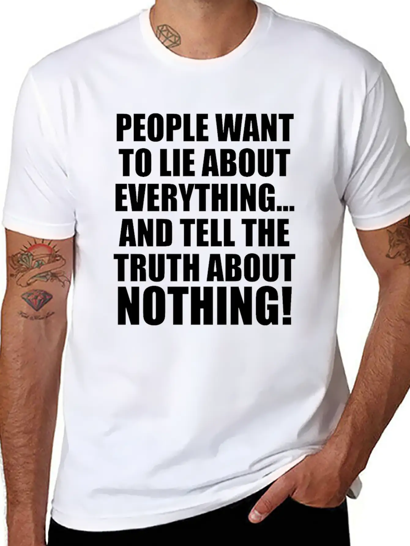 FORGIVEMENT: LIE ABOUT EVERYTHING Casual Graphic T-Shirt – Simple And Comfortable Daily Wear