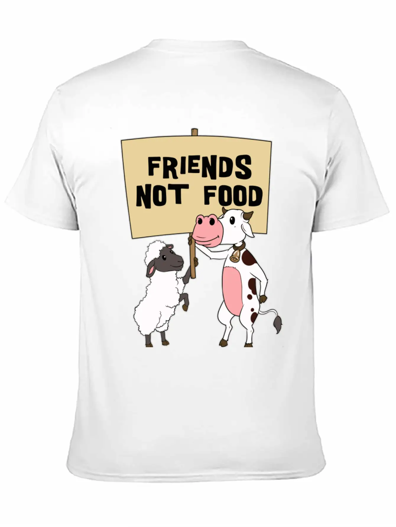 Friends - Not Food - Vegetarian - Vegan Casual Graphic T-Shirt – Simple And Comfortable Daily Wear