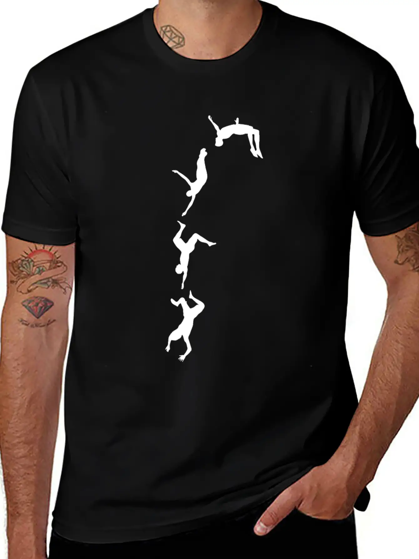 Funny Cliff Jumping - Cliff Diving Stunts Essential Unisex Summer Tee – Soft Cotton Casual Fit