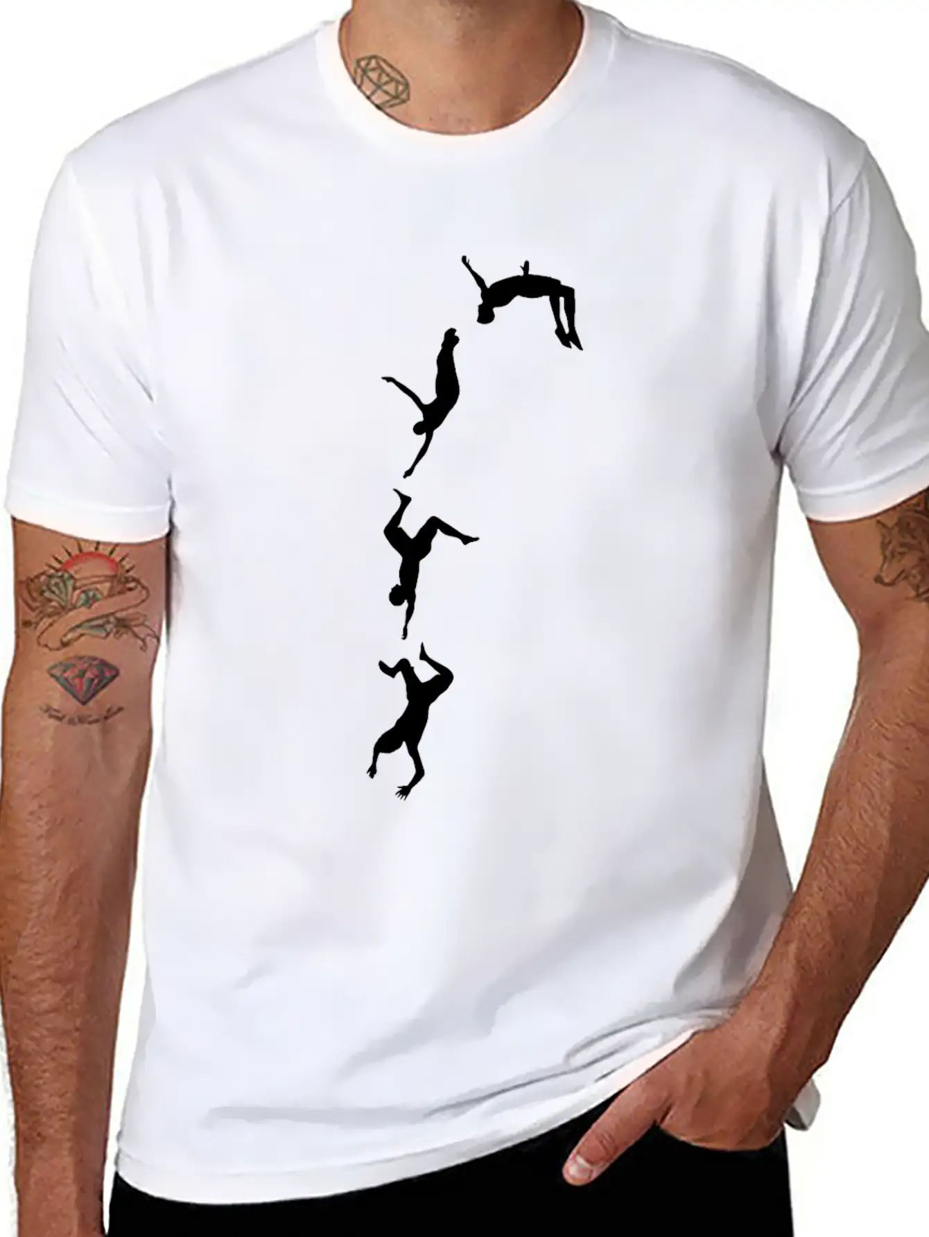 Funny Cliff Jumping - Cliff Diving Stunts Essential Unisex Summer Tee – Soft Cotton Casual Fit