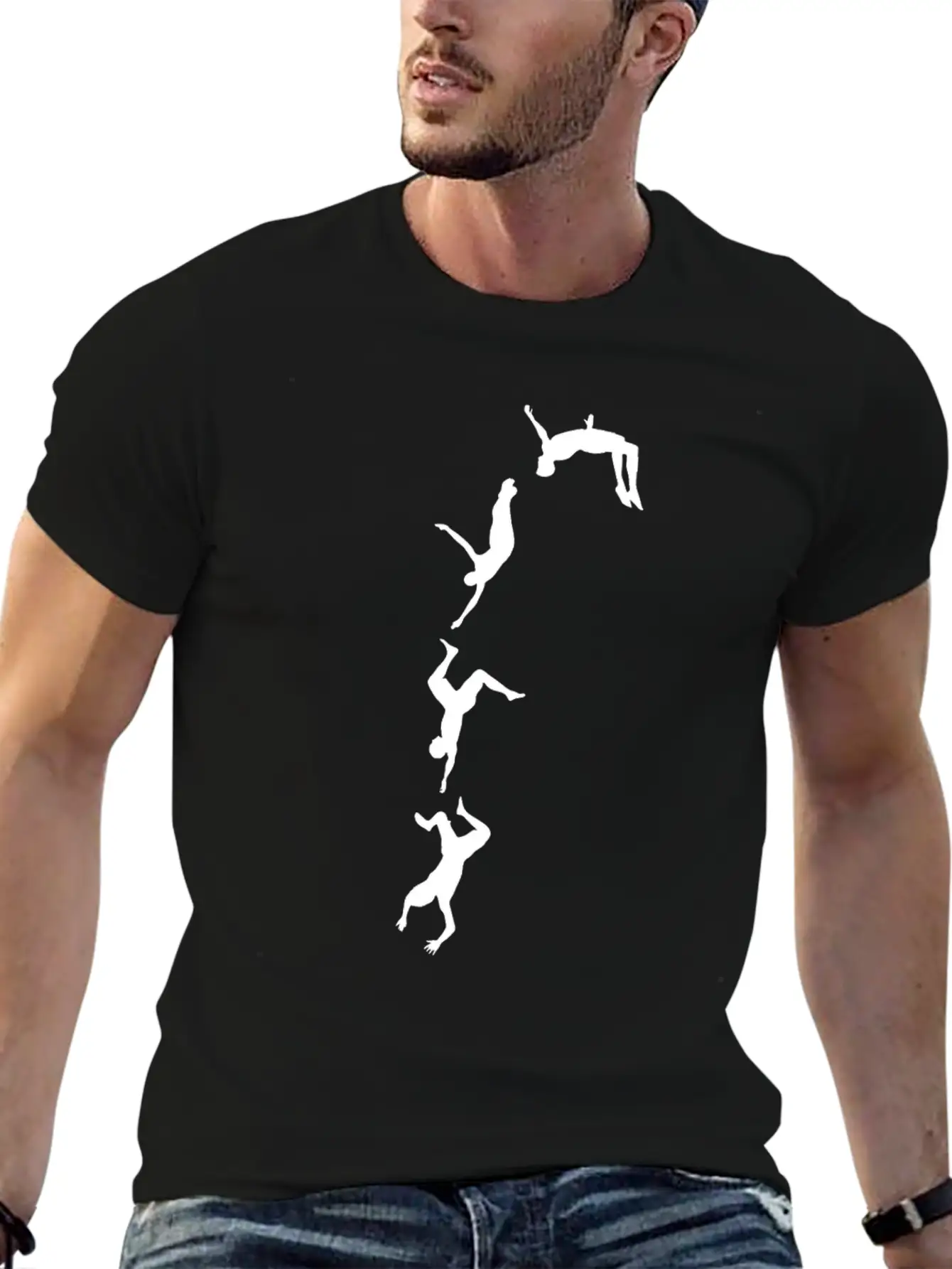 Funny Cliff Jumping - Cliff Diving Stunts Essential Unisex Summer Tee – Soft Cotton Casual Fit