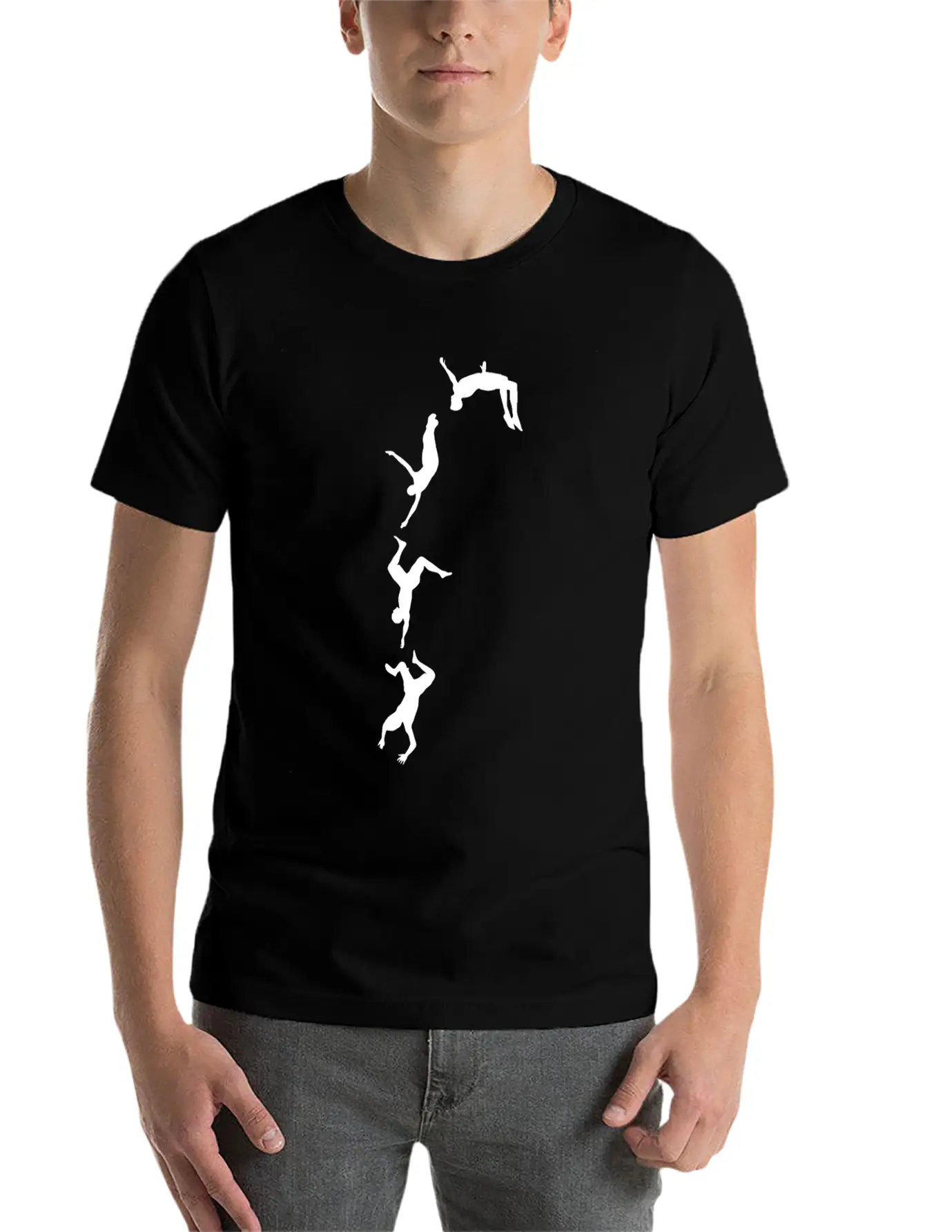 Funny Cliff Jumping - Cliff Diving Stunts Essential Unisex Summer Tee – Soft Cotton Casual Fit
