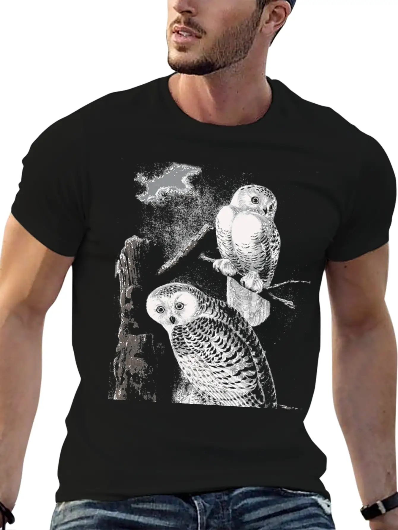 Funny Cute Snowy Owls Bird Animal Owl Face Owl Mom Classic Cotton Tee – Unisex Comfort For Any Season