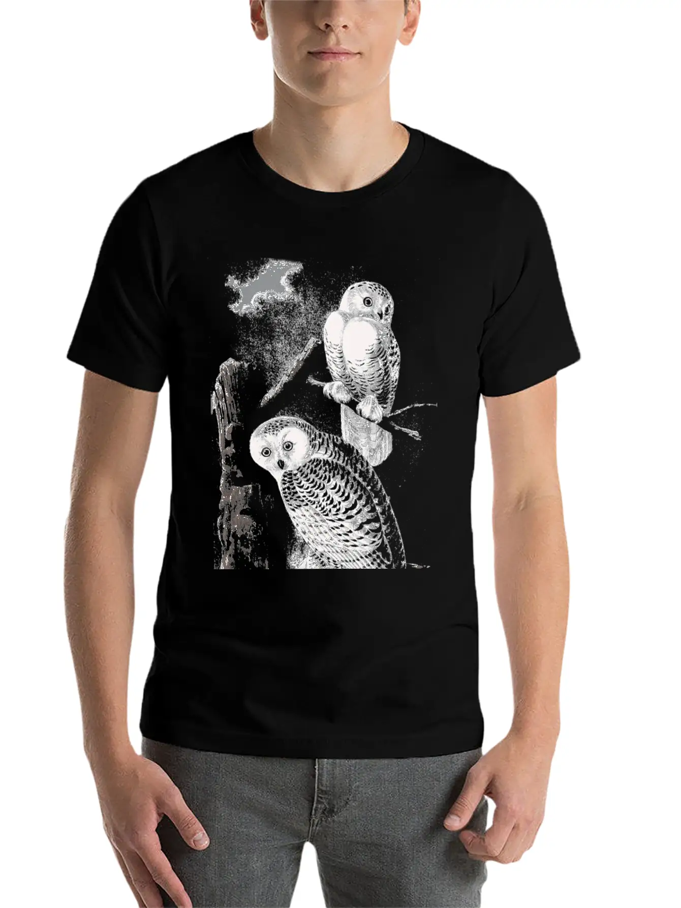 Funny Cute Snowy Owls Bird Animal Owl Face Owl Mom Classic Cotton Tee – Unisex Comfort For Any Season